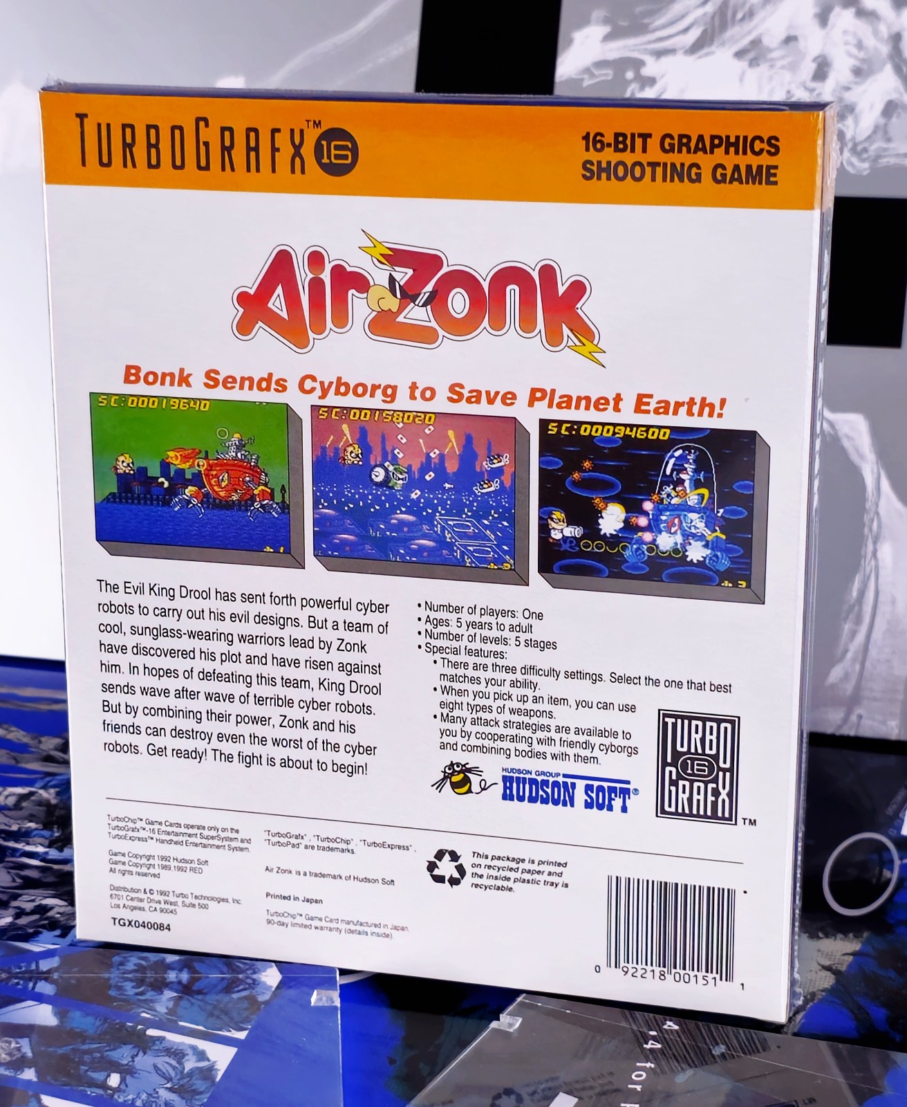 PC Engine PCEWorks Air Zonk TurboGrafx 16 Styled pce works