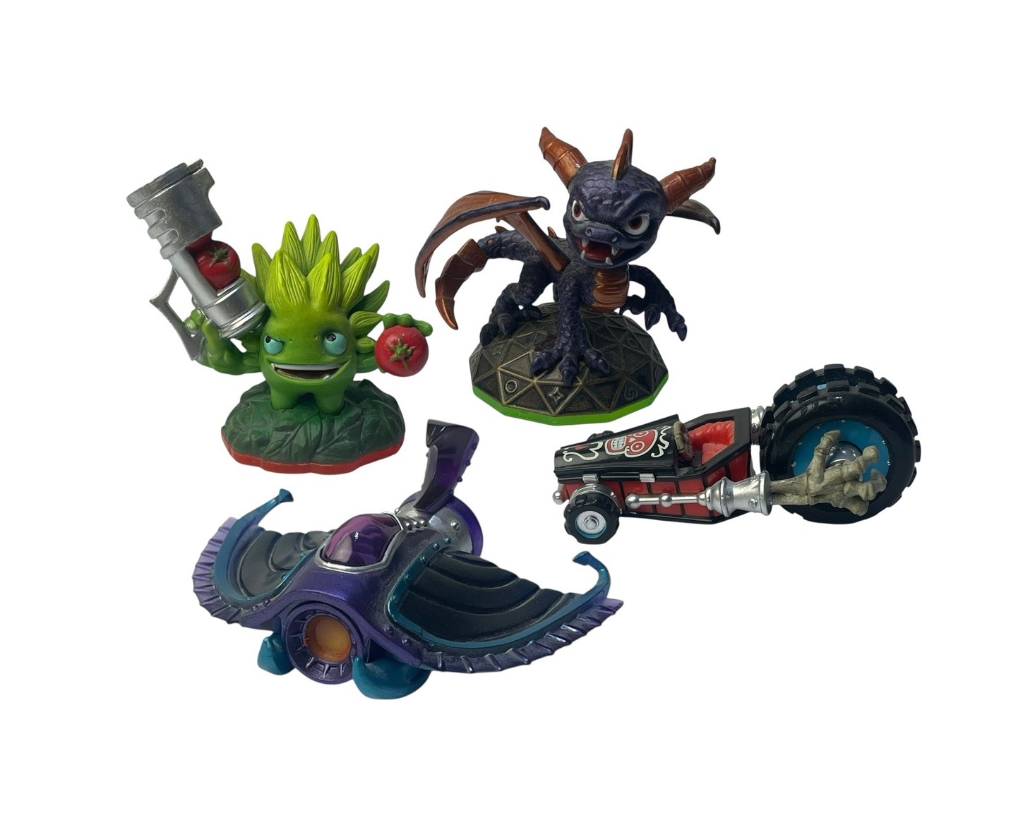 Lot of 4 Skylanders Activision Figures & Vehicles Spyro Food Fight Sea Shadow +