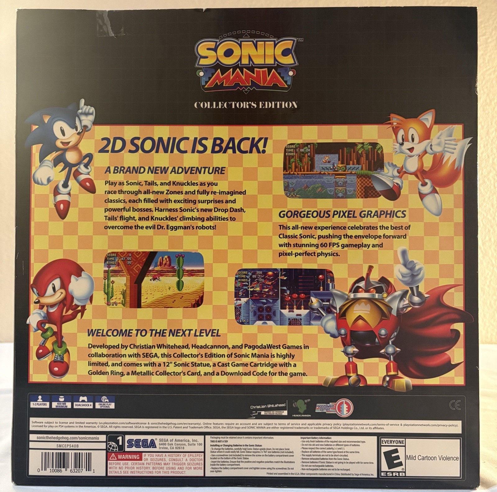 Sonic Mania: Collector’s Edition (Sony PlayStation 4, 2017)