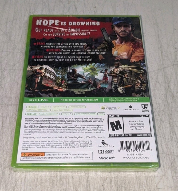 Dead Island: Riptide (Xbox 360) New Factory Sealed