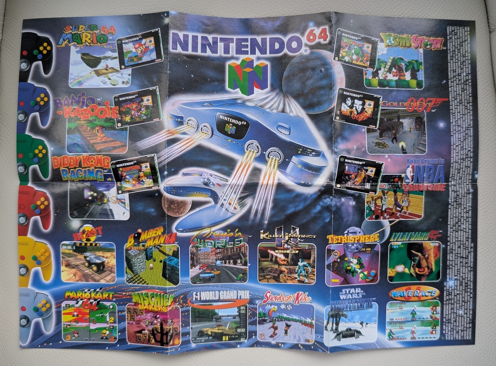 Nintendo 64 Game Boy Insert Leaflet Poster P-NUS (NOE) EUR-7 – 1998