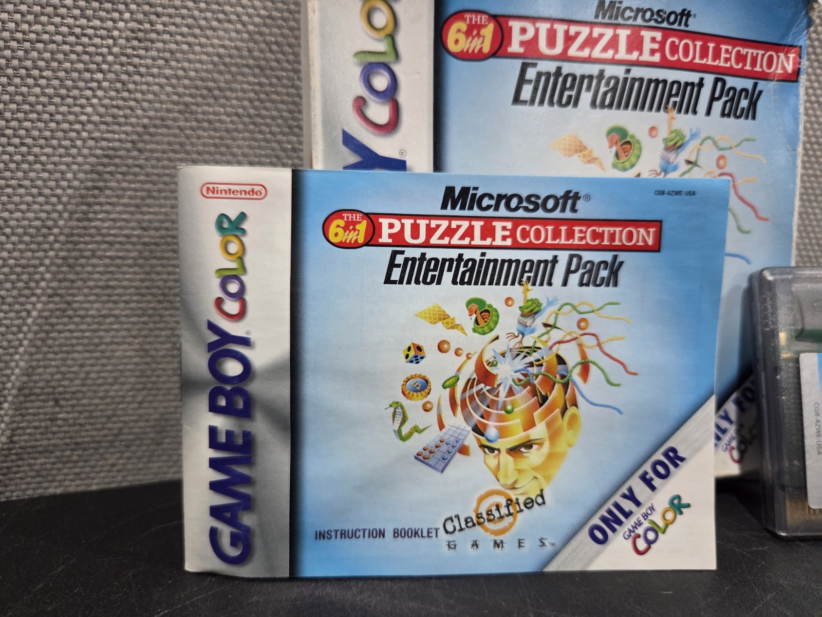 Microsoft Puzzle Collection Entertainment Pack (Nintendo Game Boy Color) CIB