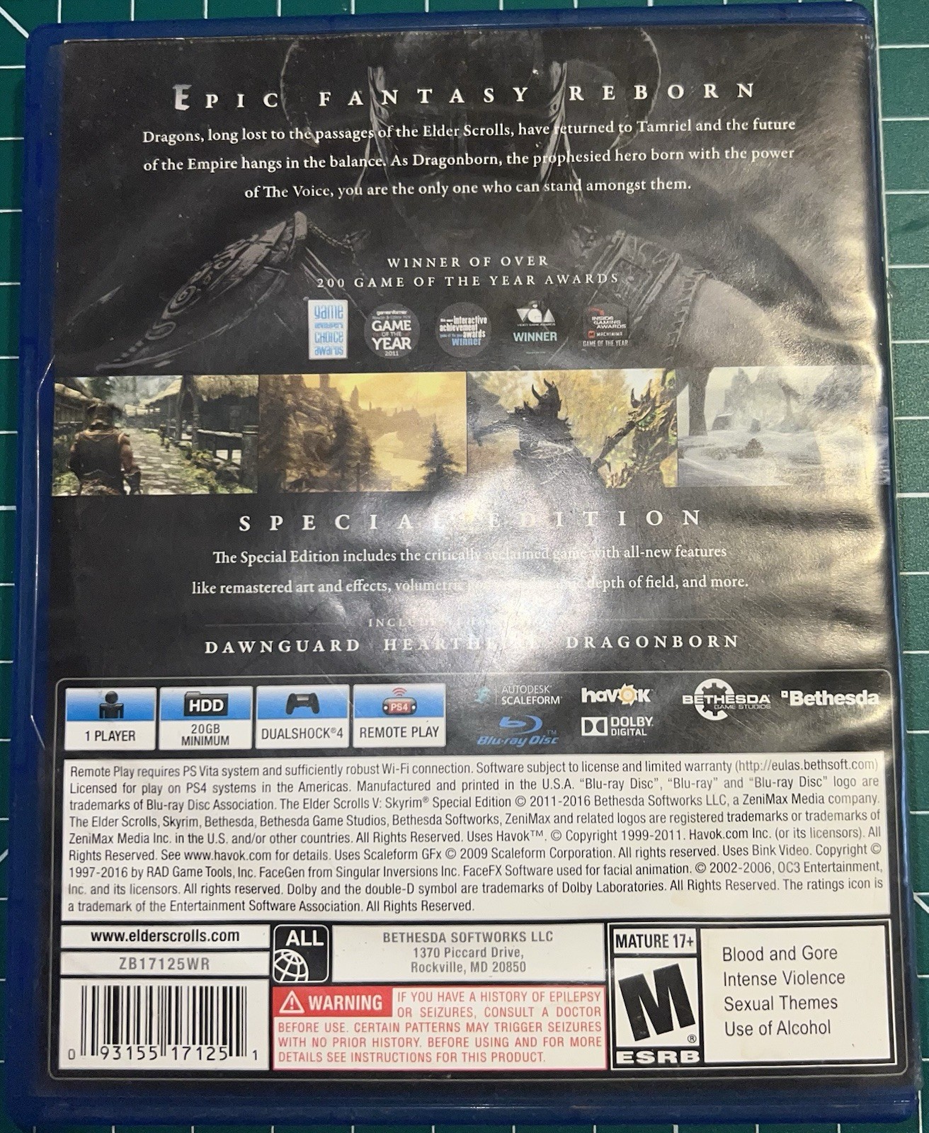 Elder Scrolls V: Skyrim — Special Edition (PlayStation 4, 2016) CIB. Tested.