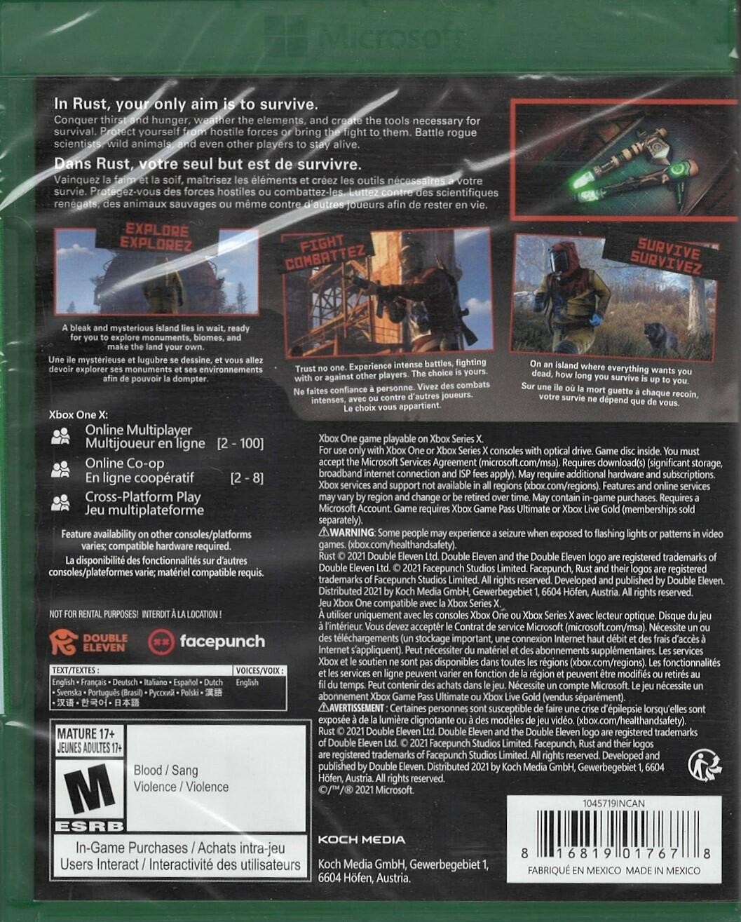 Rust Xbox One (Brand New Factory Sealed US Version) Xbox One,Xbox One