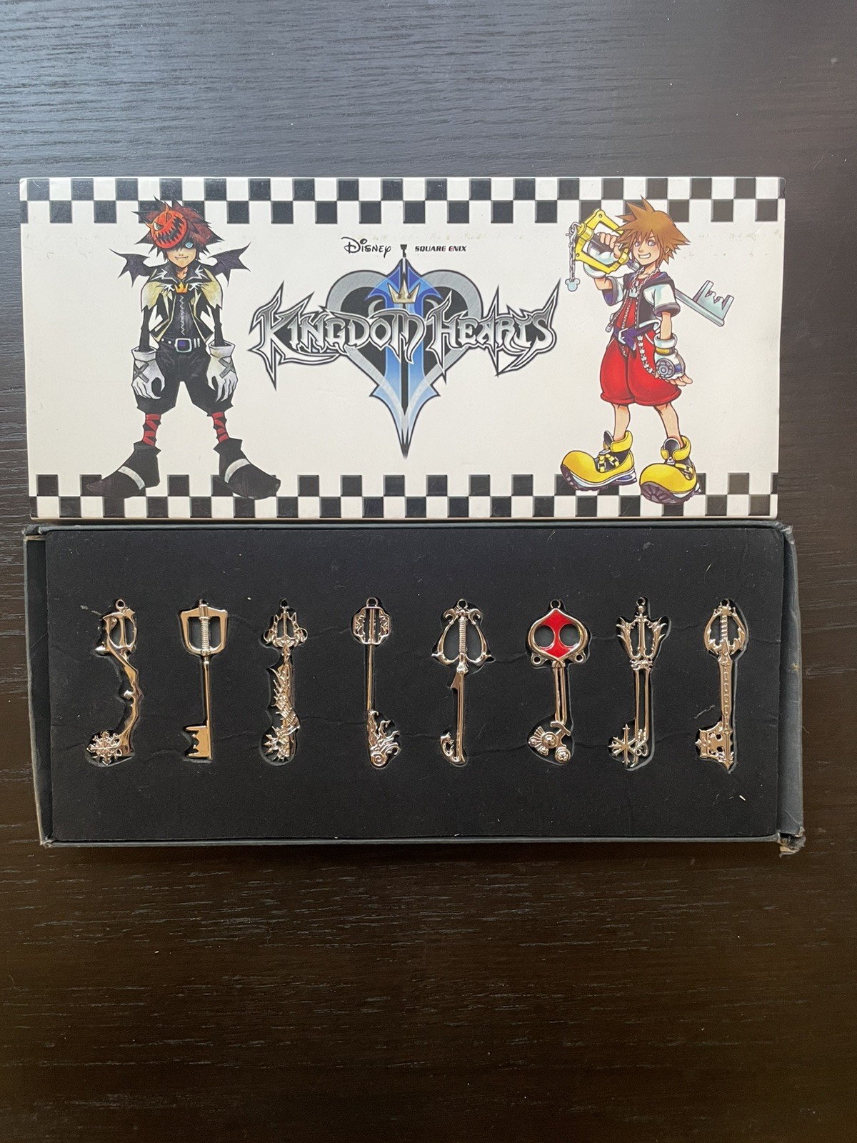 Kingdom Hearts Silver Color Keyblade Pendants Collection Set of 8