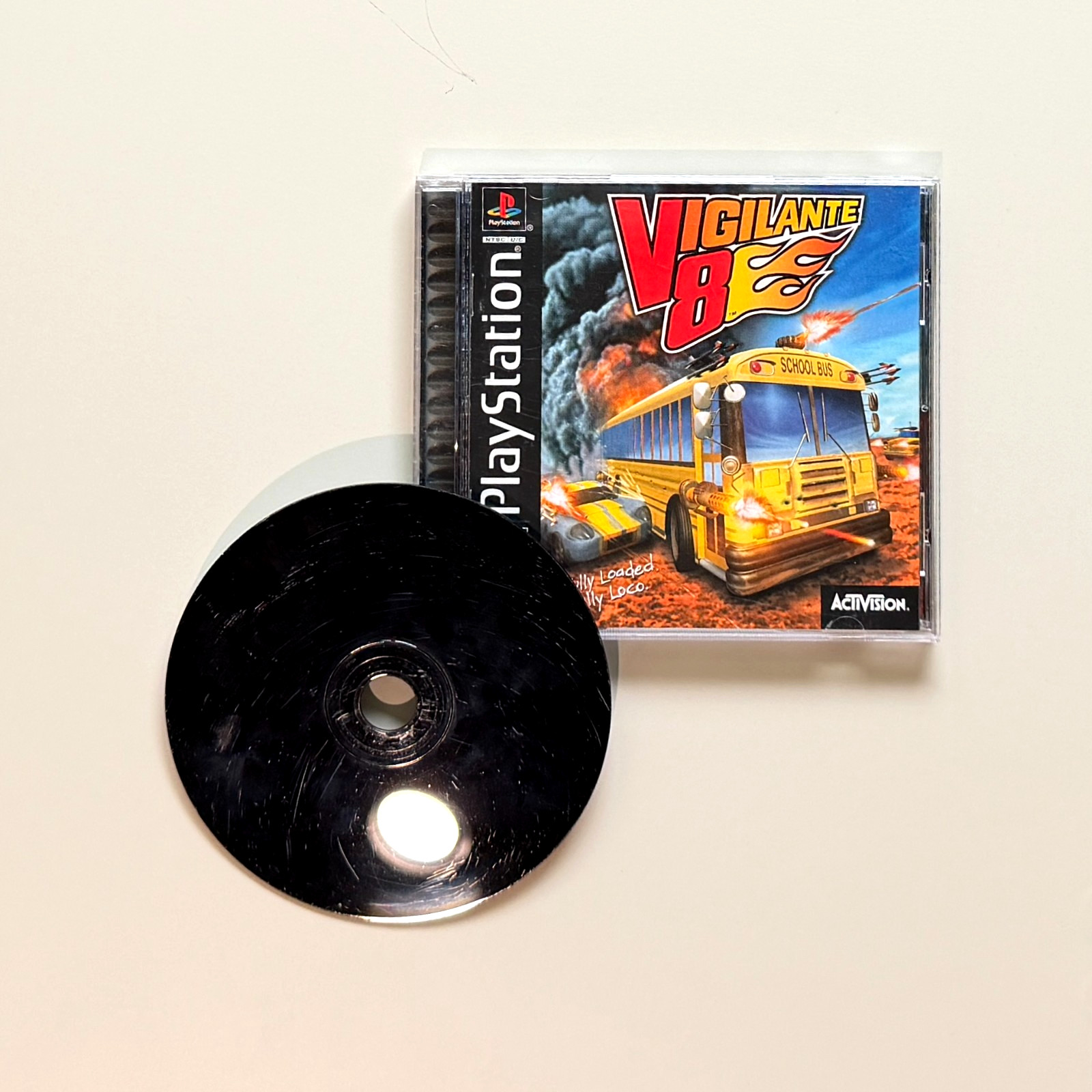 Vigilante 8 PS1 (PlayStation, 1998) Reg Card Complete CIB Black Label Tested