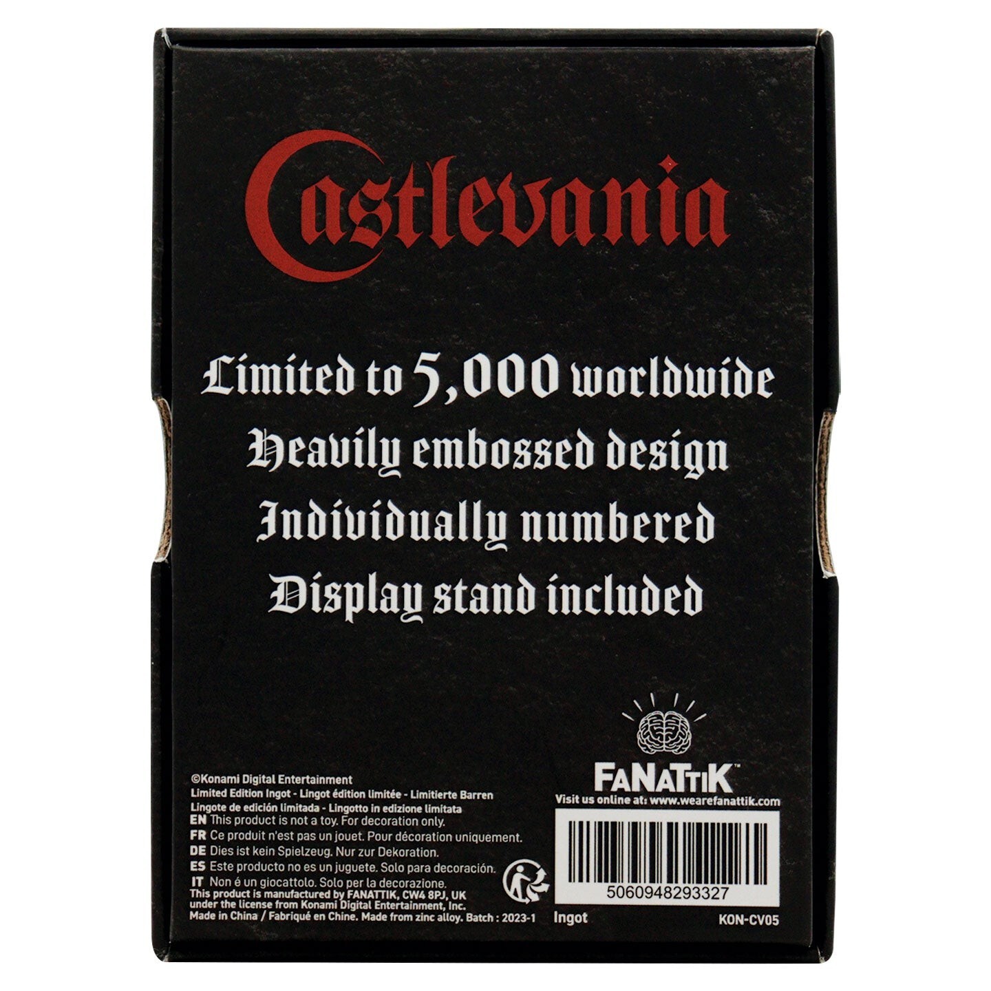 Castlevania Dracula Limited Edition Ingot Official Konami Collectible Figure