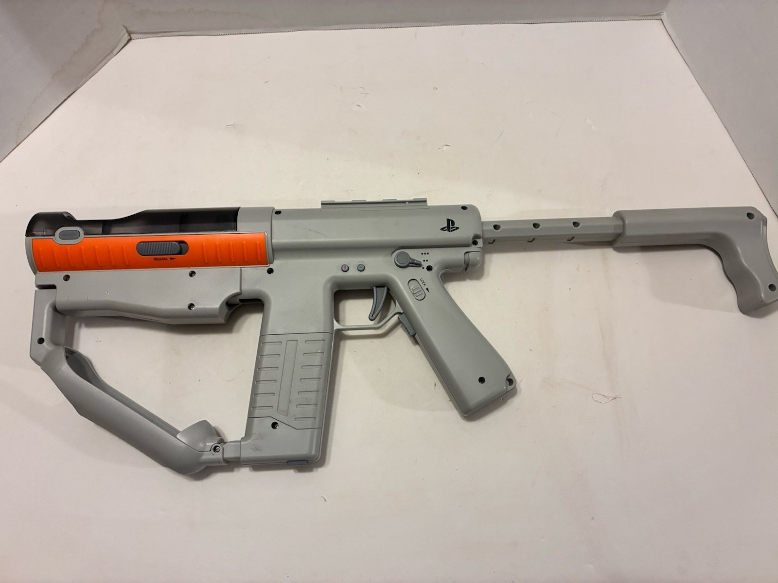 PlayStation Move Sharp Shooter Gun Controller Gray Orange Black for PS3