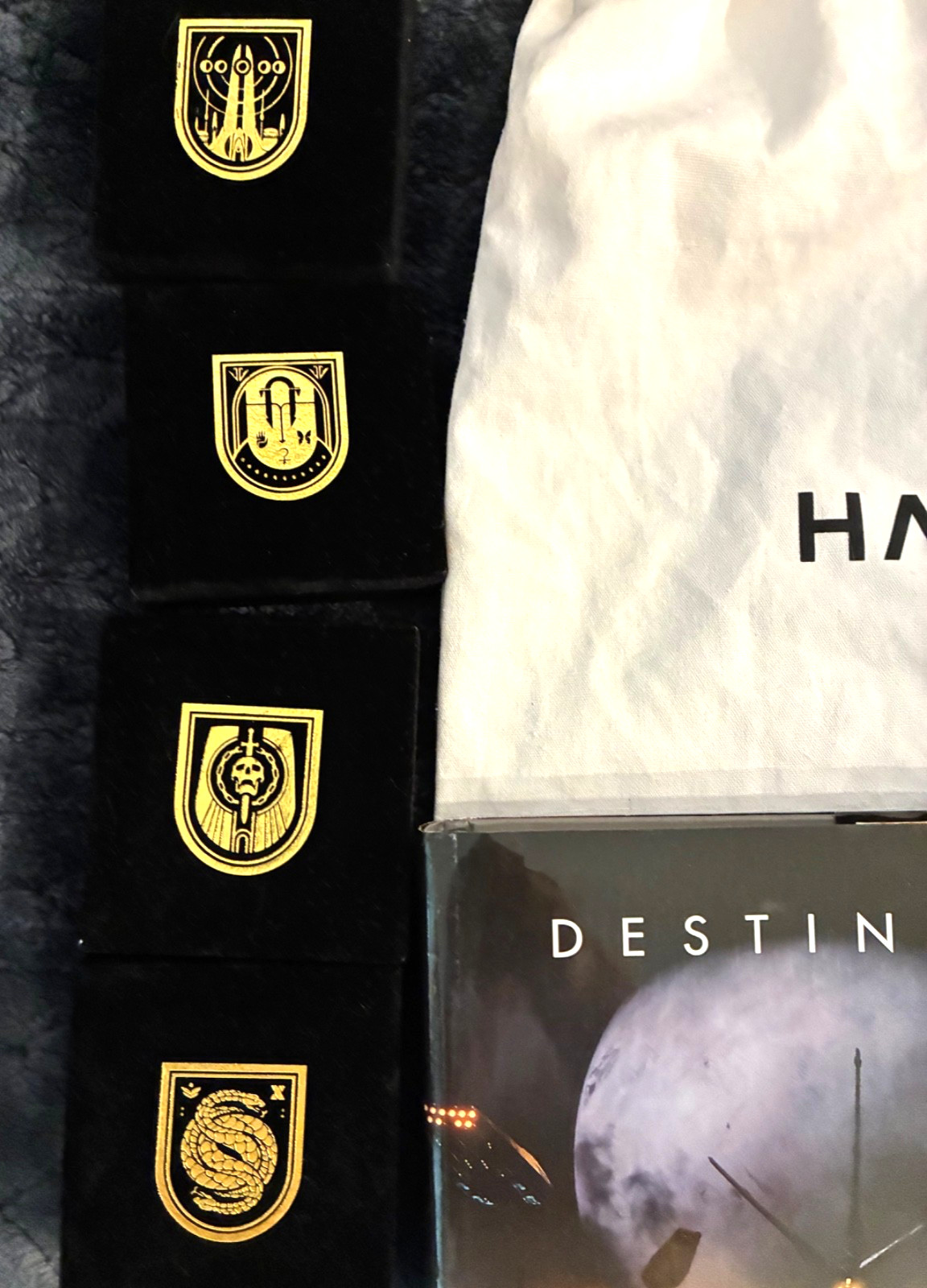 Destiny 2 Video Game Official Collectors Book, Mug, 4 Pin Boxes ONLY, Lunch Bag