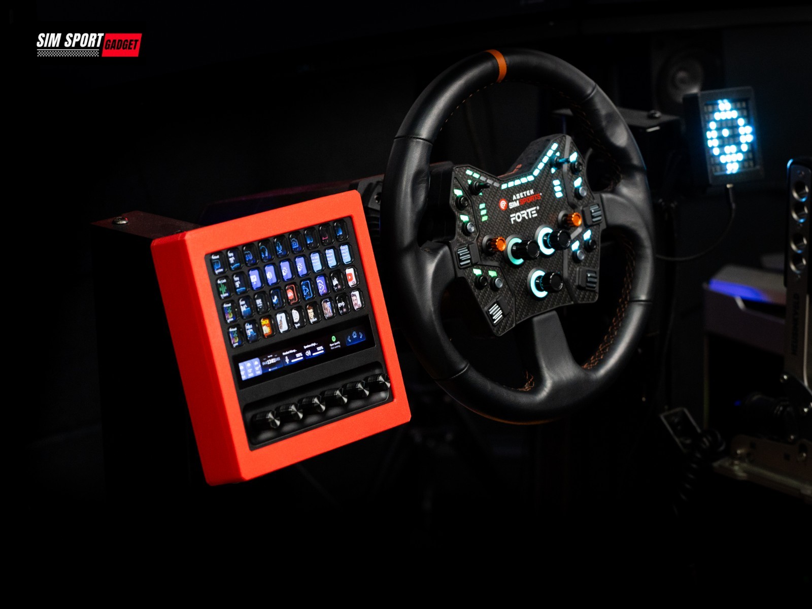 Stream Deck + XL Enclosure with Metal Swivel Mount for Sim Racing Rig