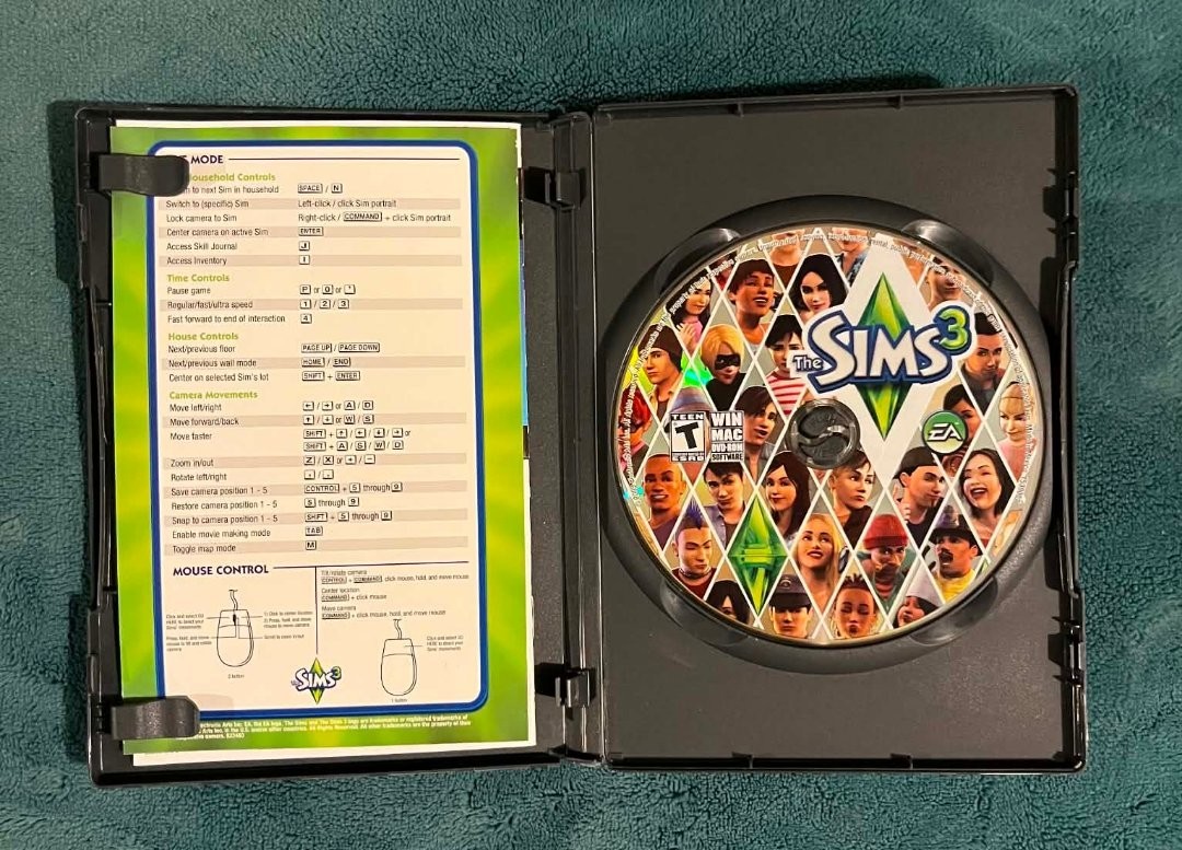 EA The Sims 3 PC Game Manual Included Simulation T-Teen The Sims Series