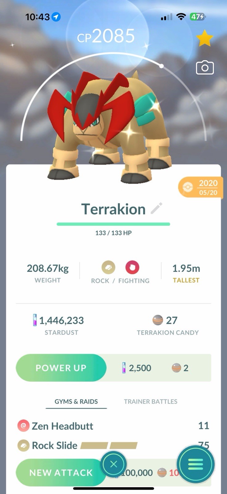 Shiny Terrakion 2020 Guaranteed lucky