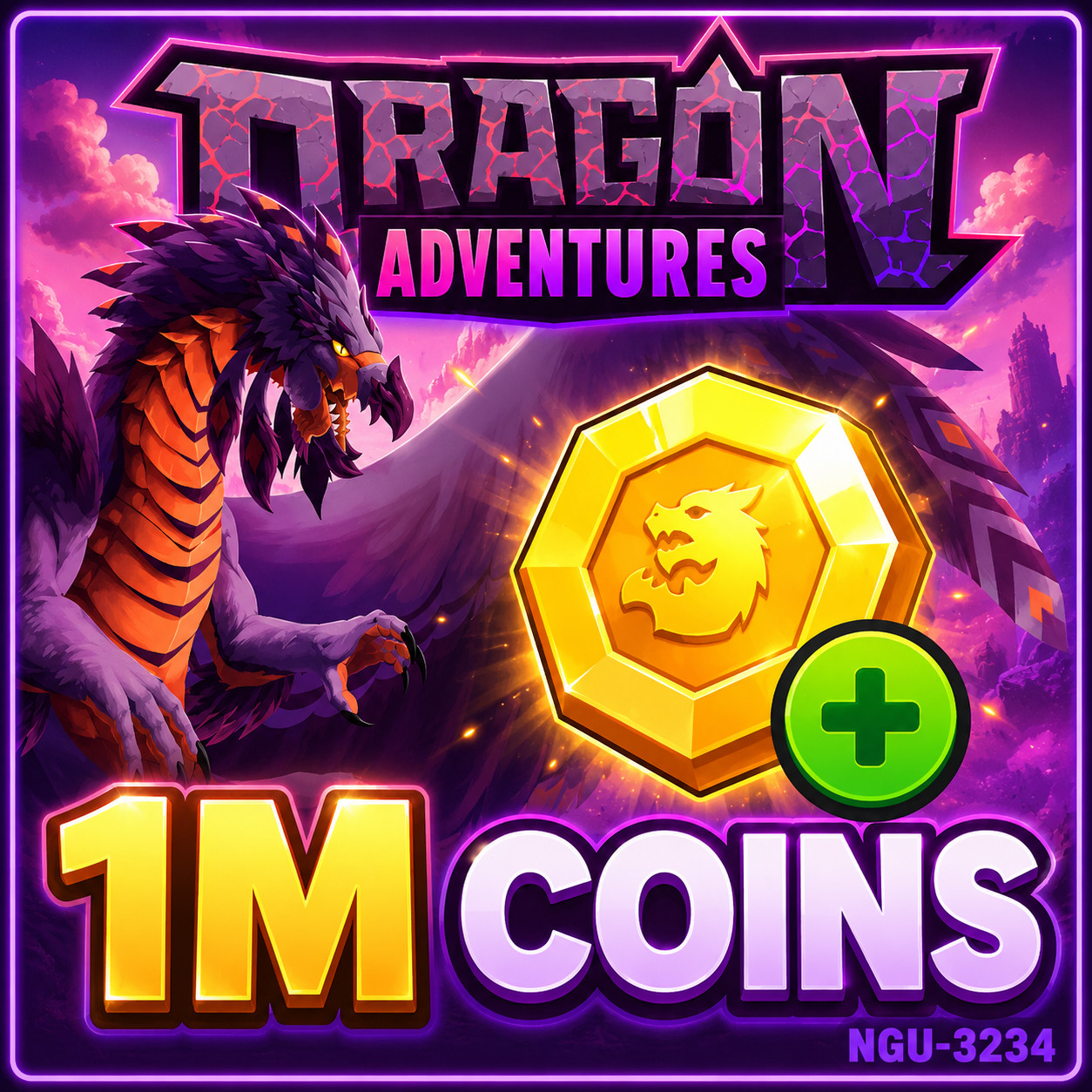 🐲Dragon Adventures Coins | 1M Coins | Fastest Delivery🐲
