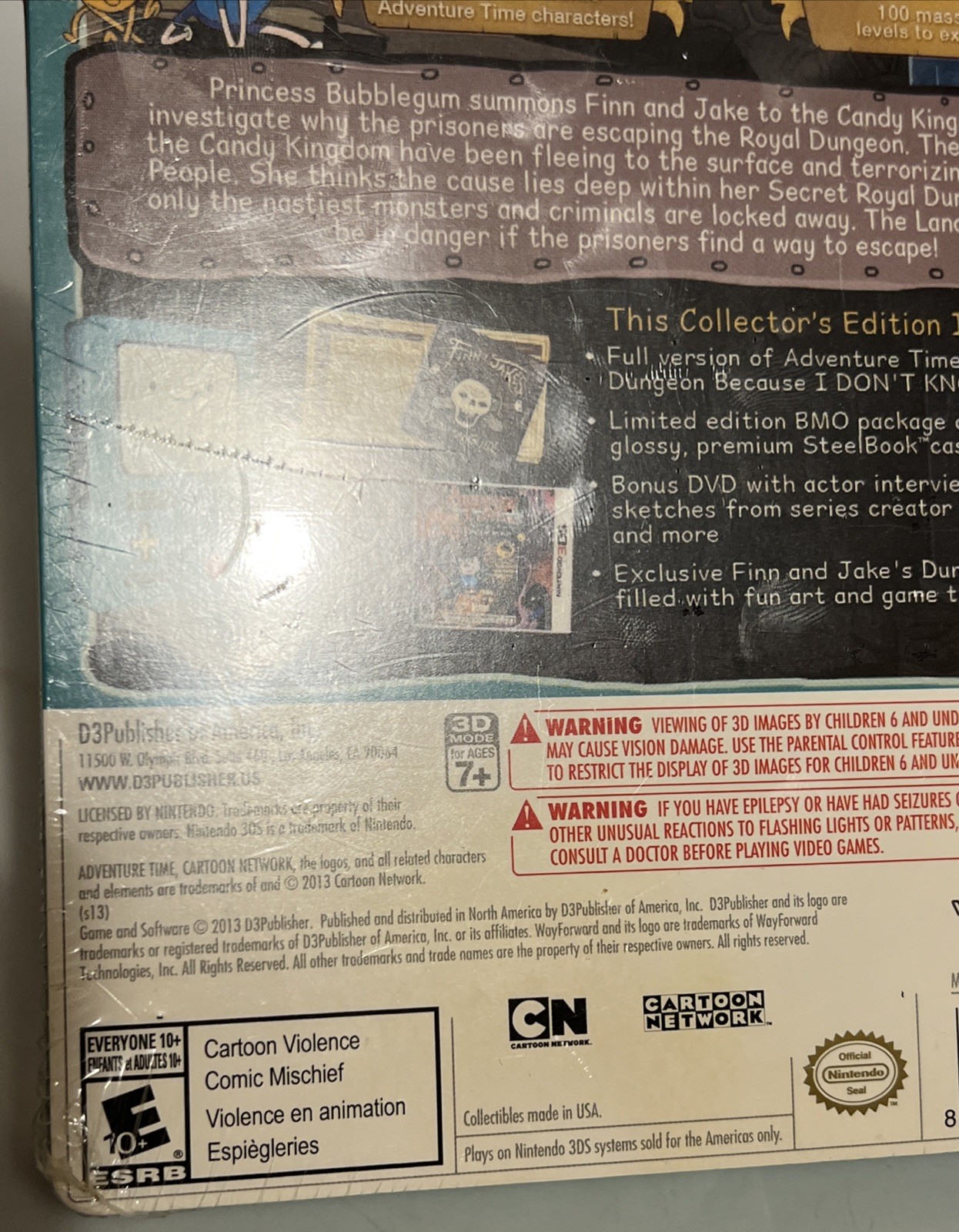 Adventure Time: Explore the Dungeon Collector’s Edition (Nintendo 3DS) New