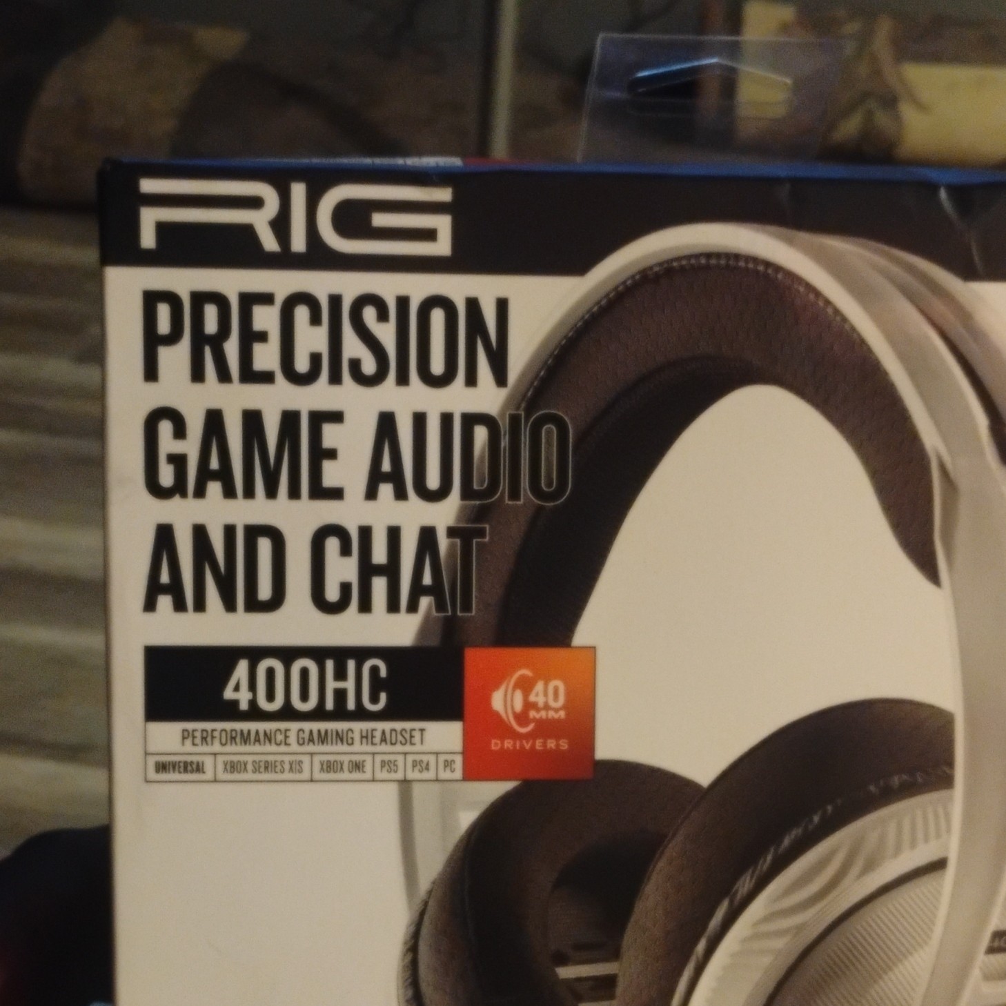 RIG 400HC Wired 40mm Over-Ear Headband Gaming Headset Boom Mic White/Black