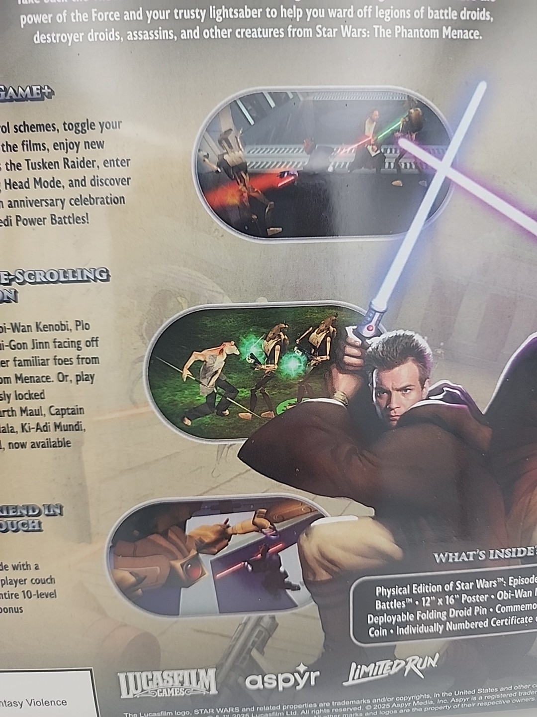 Star Wars Episode 1 Jedi Power Battles Premium Edition PS5 Limited RUN