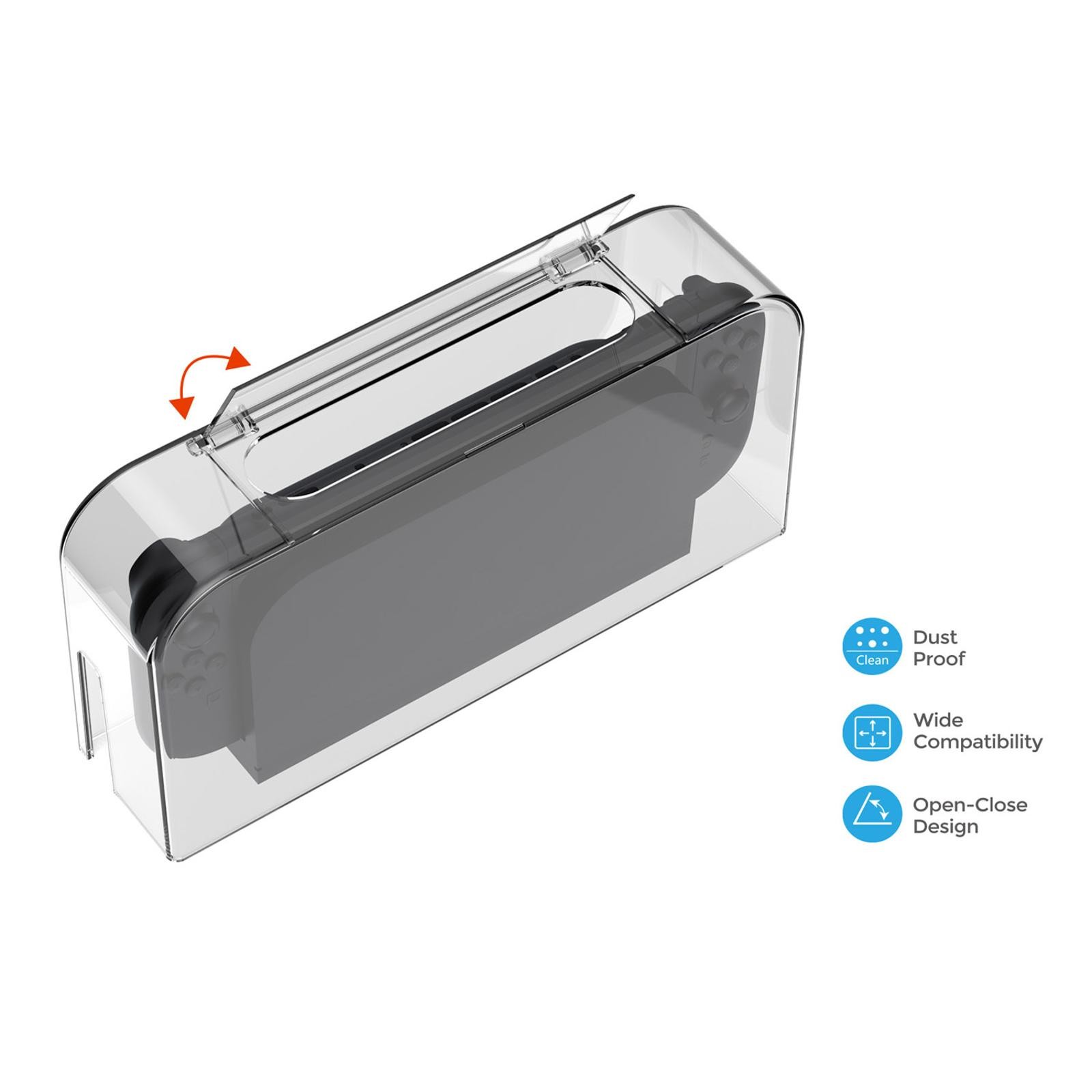 For Switch 2 Dust Cover PC Washable Anti Scratch Case Cable Port Access
