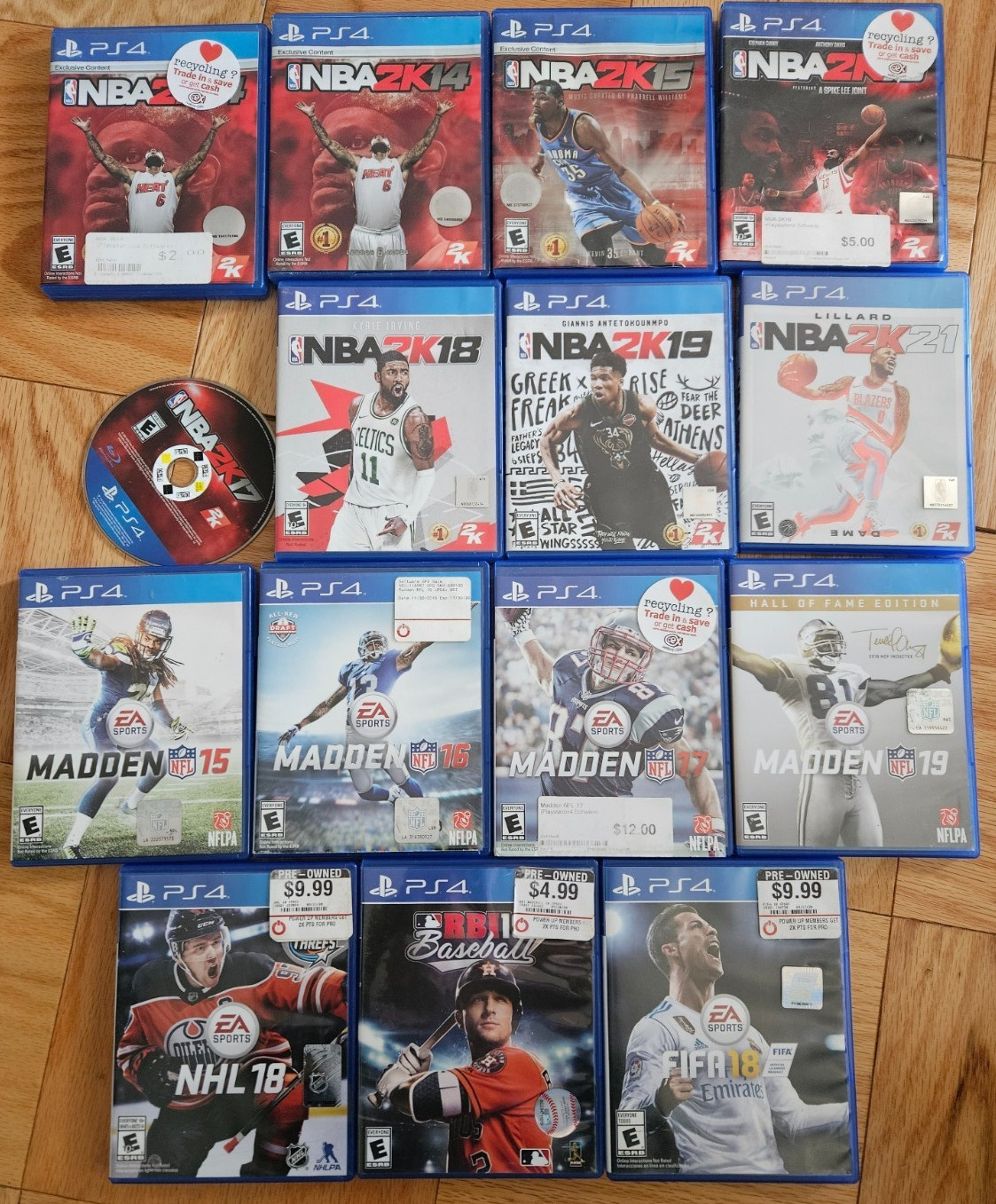 15 PS4 Mixed Sports Game Lot