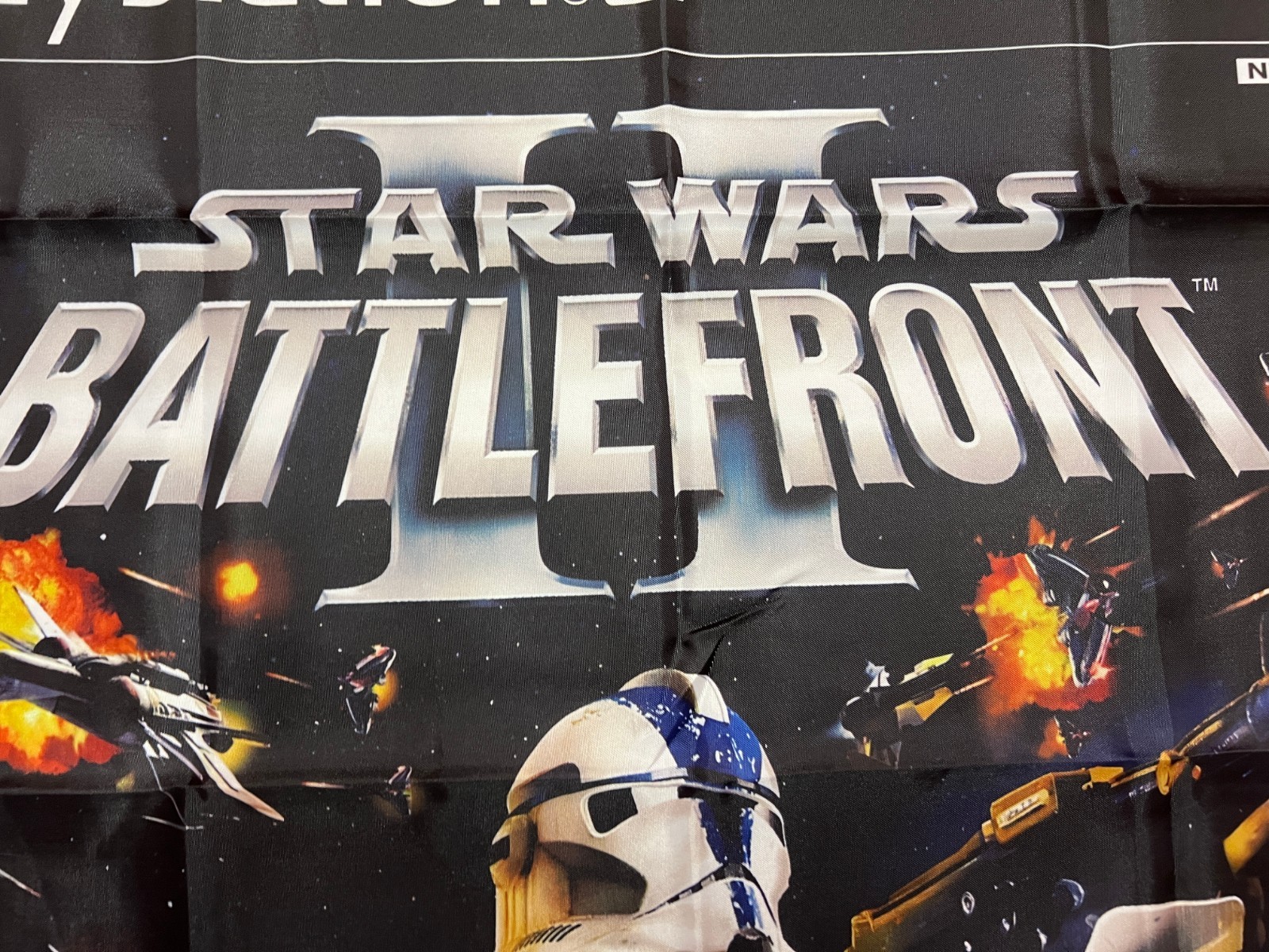 Star Wars Battlefront 2 PS2 Custom Wall Flag Tapestry 2 x 3 Ft, Playstation 2