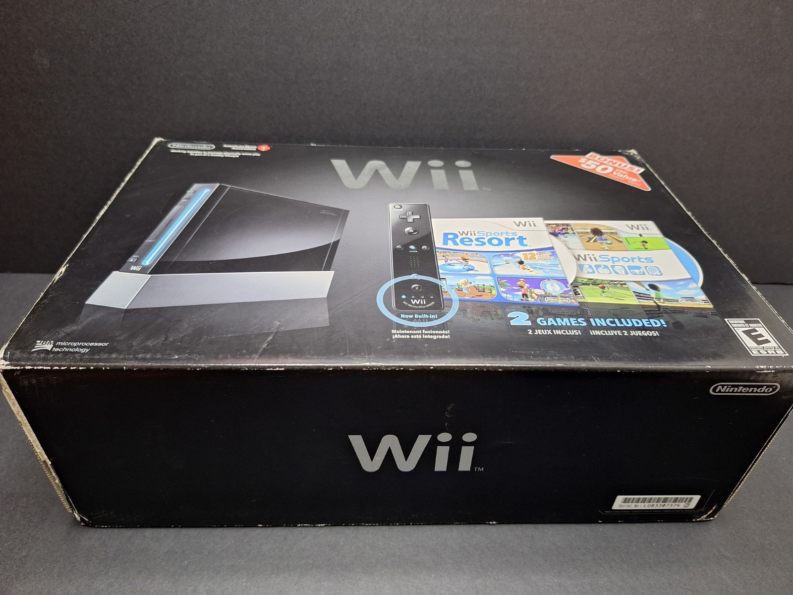 Nintendo Wii Black Console RVL-001 Gamecube Compatible With Box & Accessories