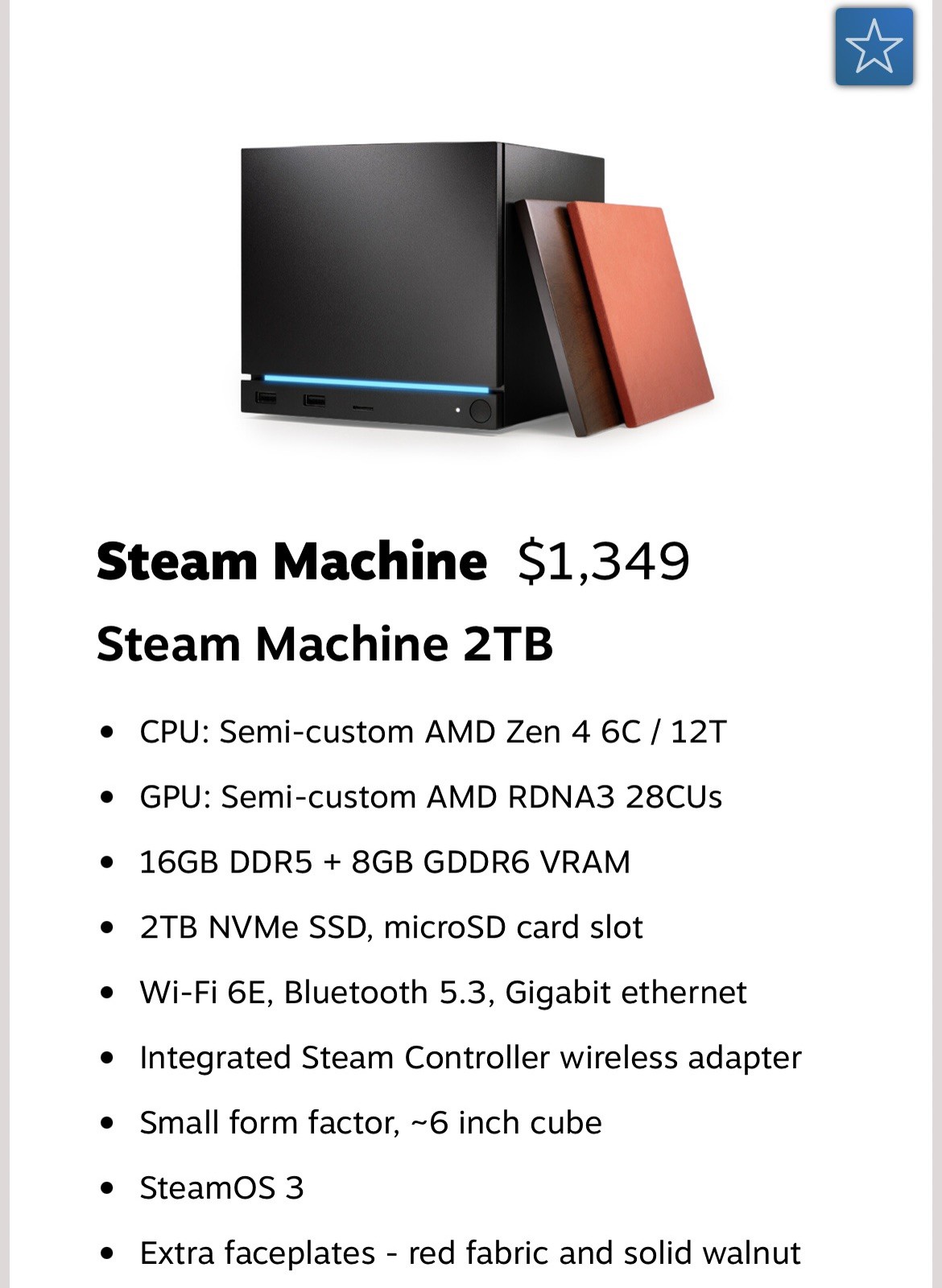 2TB Steam Machine SHIPS TODAY