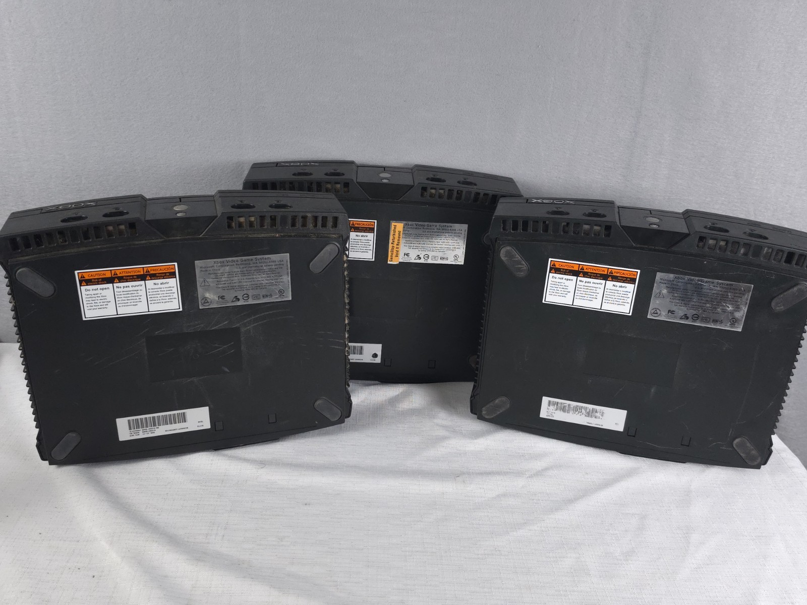 Microsoft Original Xbox Console Lot of 3 Tested Broken For Parts Repair Only