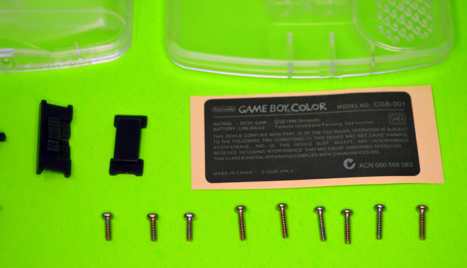 Clear Replacement Housing for Nintendo Game Boy Color Lens GBC Shell Transparent