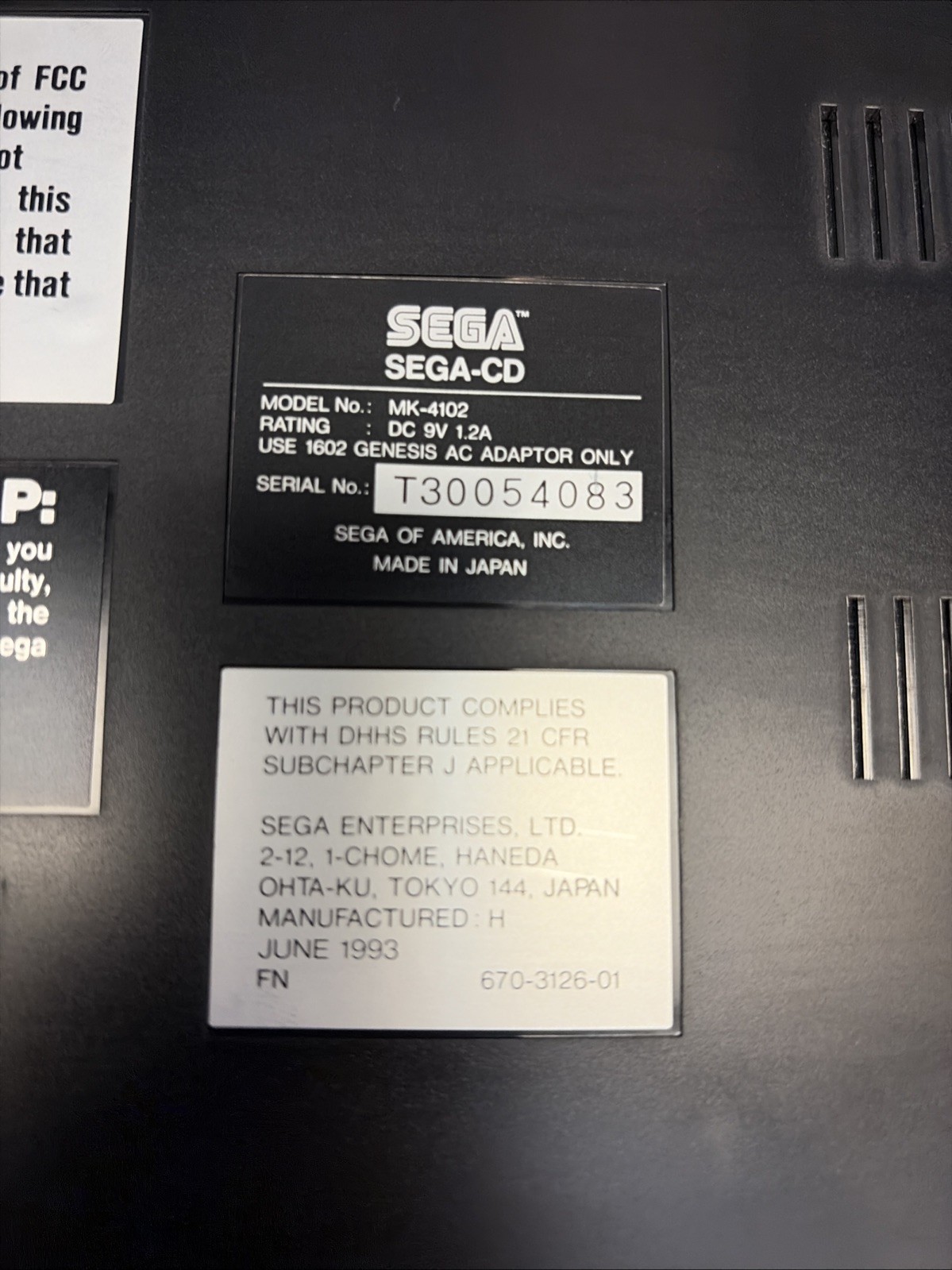 Sega CD Model 2 System Console. All Cables, Games Tested + Working MK-4102