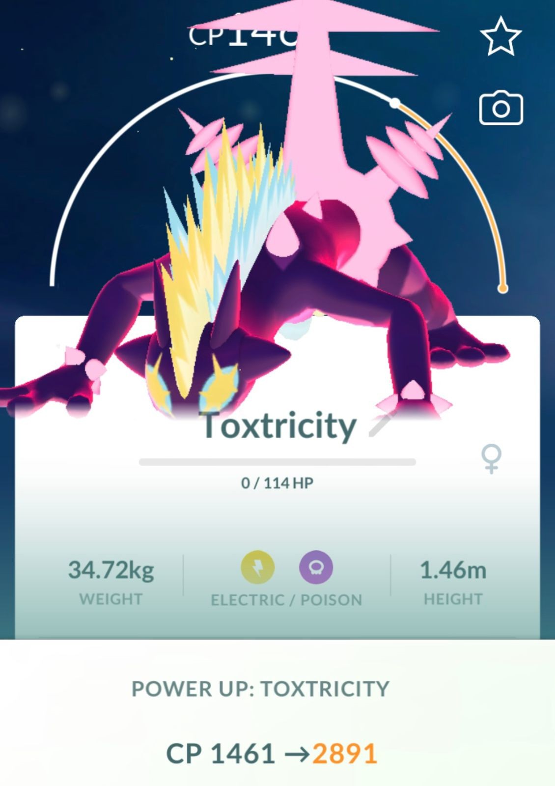 GIGANTAMAX TOXTRICITY LOW KEY – 3 MOVES – LV 50 MAX CP – POKEMON GO