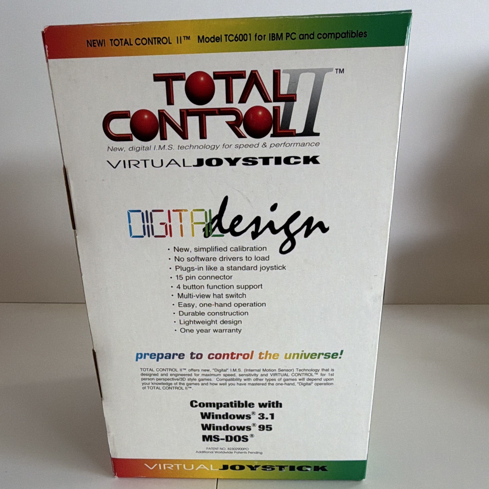 VTG Total Control II TC6001 Wired Joystick 4-Button Multi-View Hat Switch IBM PC