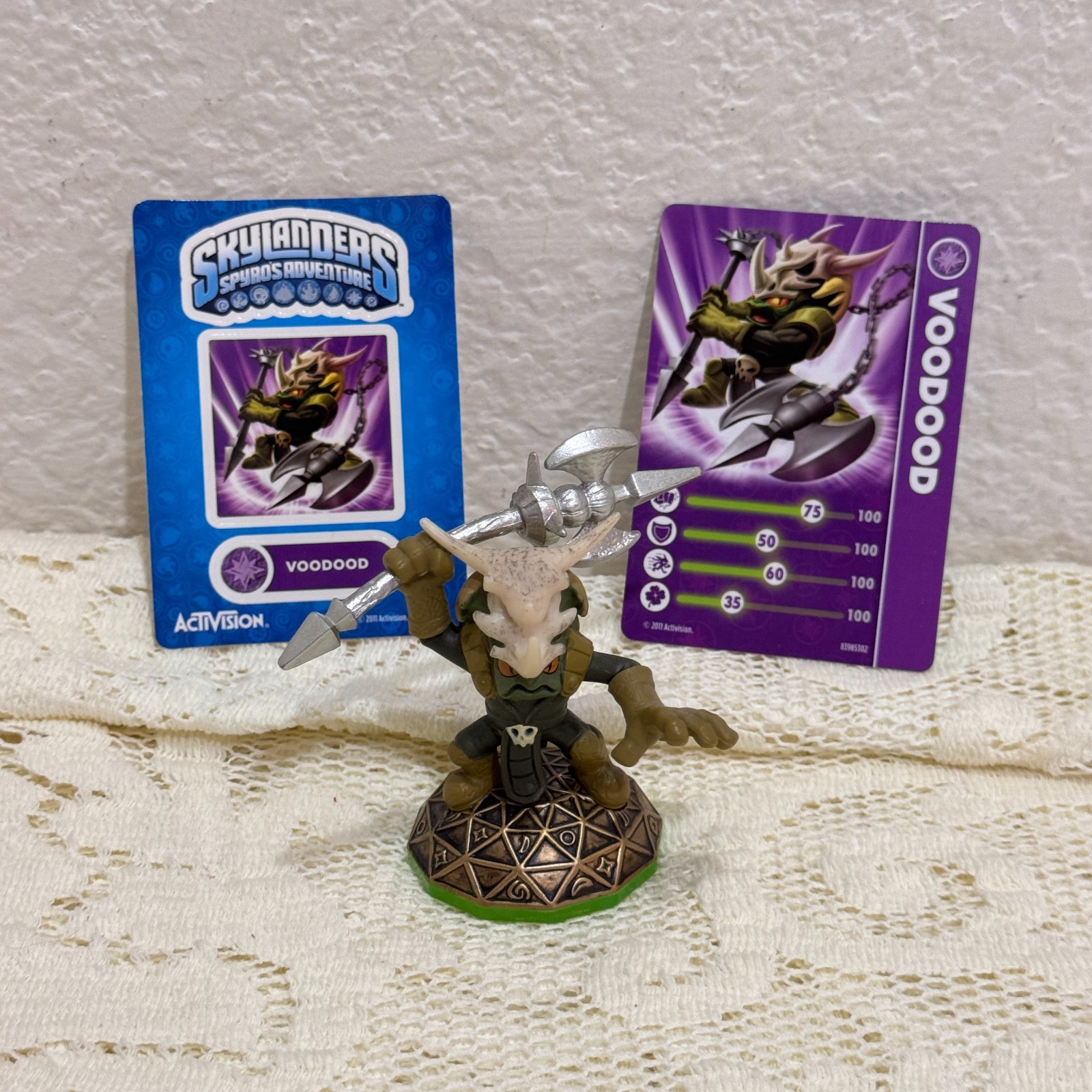 Skylanders Spyro’s Adventure Voodood Figure Card Sticker SSA Magic Element