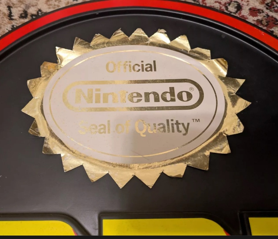 Nintendo NES World of Nintendo Display Sign Promotional Promo SNES Standee Mario
