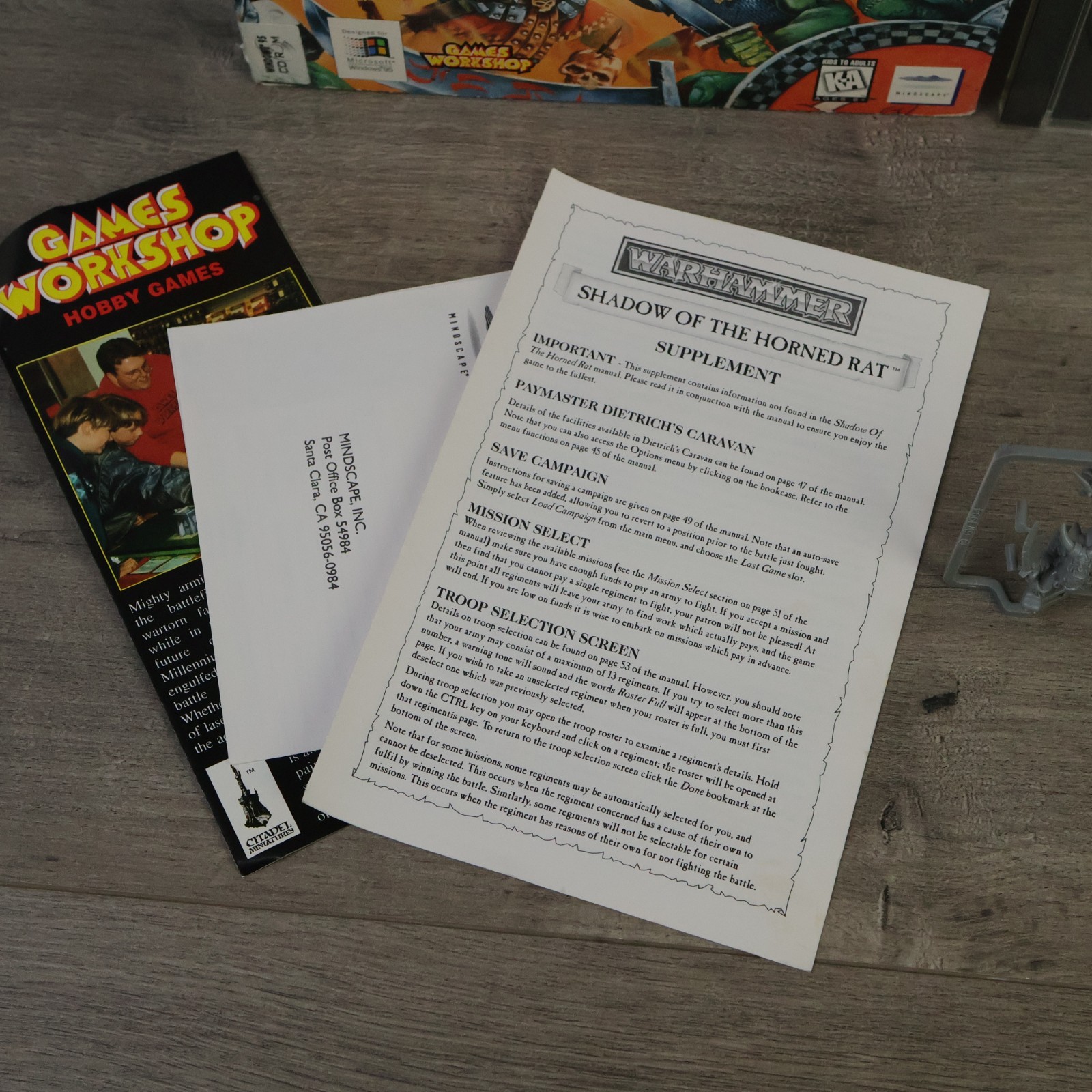 Warhammer Shadow of the Horned Rat (PC, 1995) – Big Box CIB W/ HTF Miniature