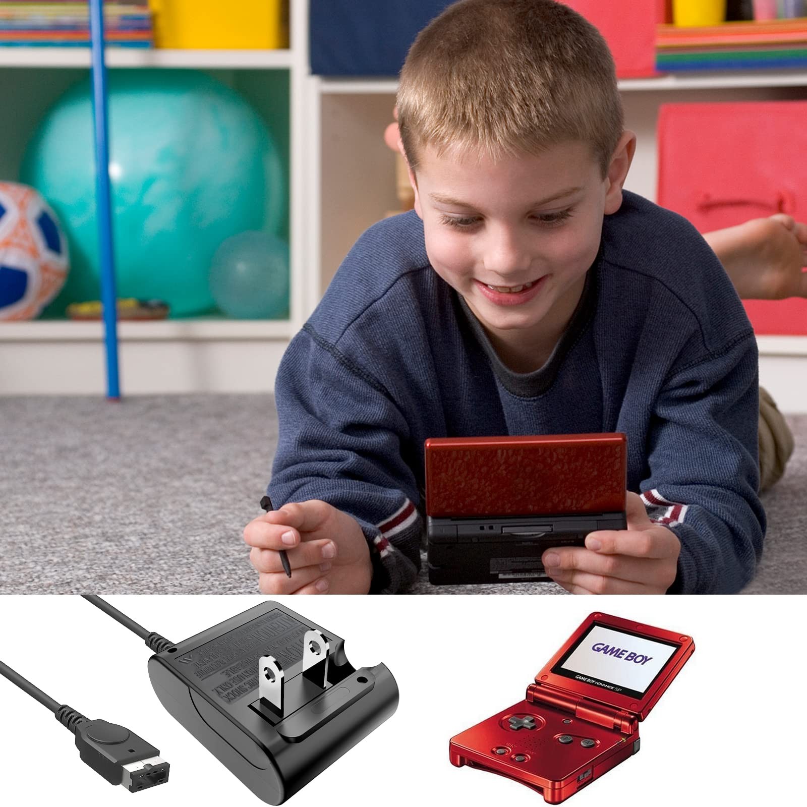 Gameboy Advance SP AC Adapter & Travel Charger – 5.2V 450mA Power Cord for Ni…