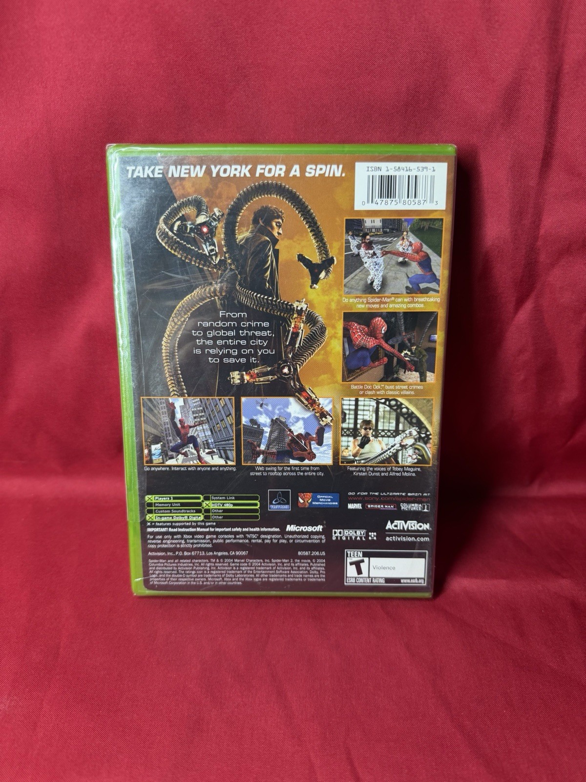 Spider-Man 2 (Original Xbox) – NEW SEALED – Small Tear See Pics