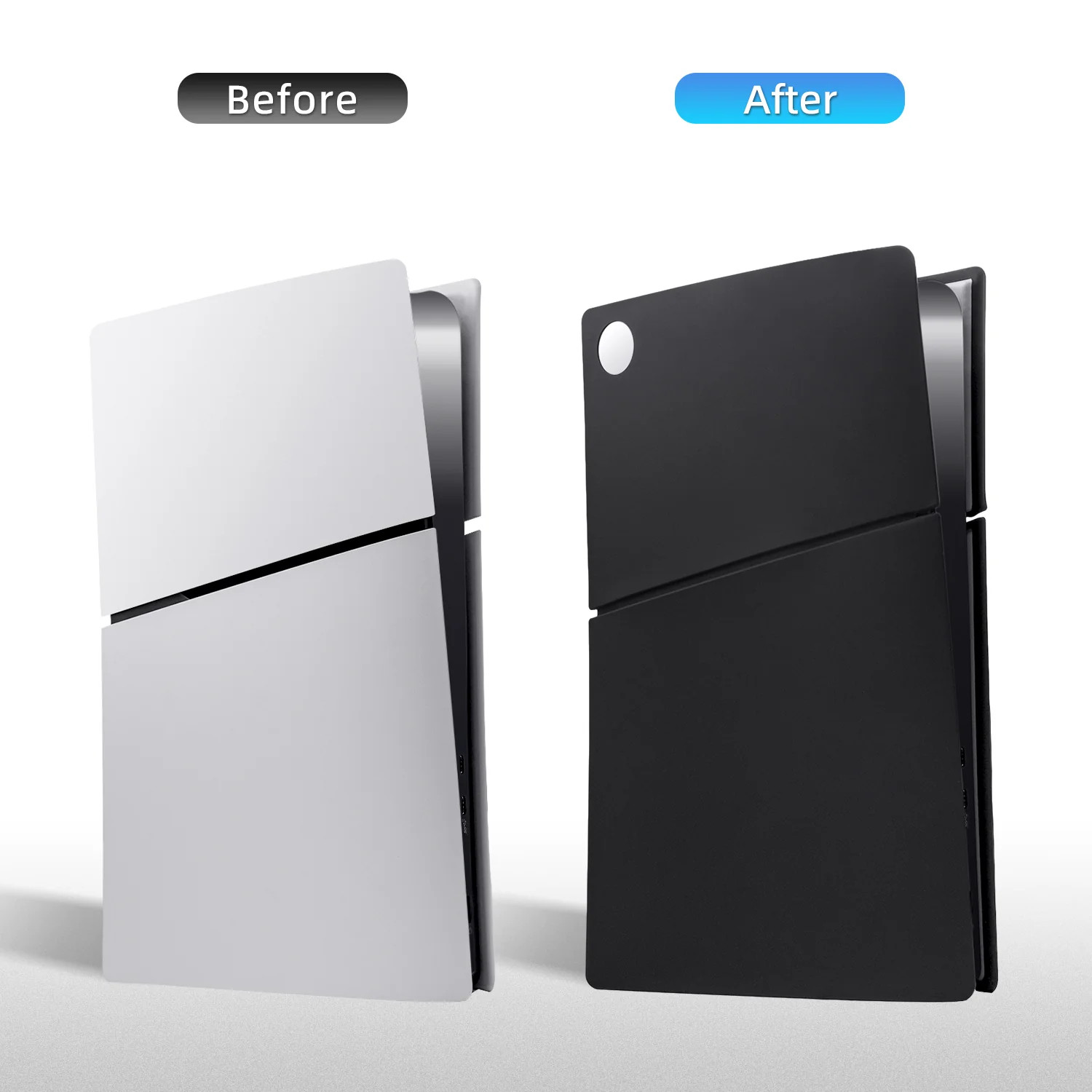 Dustproof Silicone Protective Case Cover for PS5 Slim Digital Edition-Black