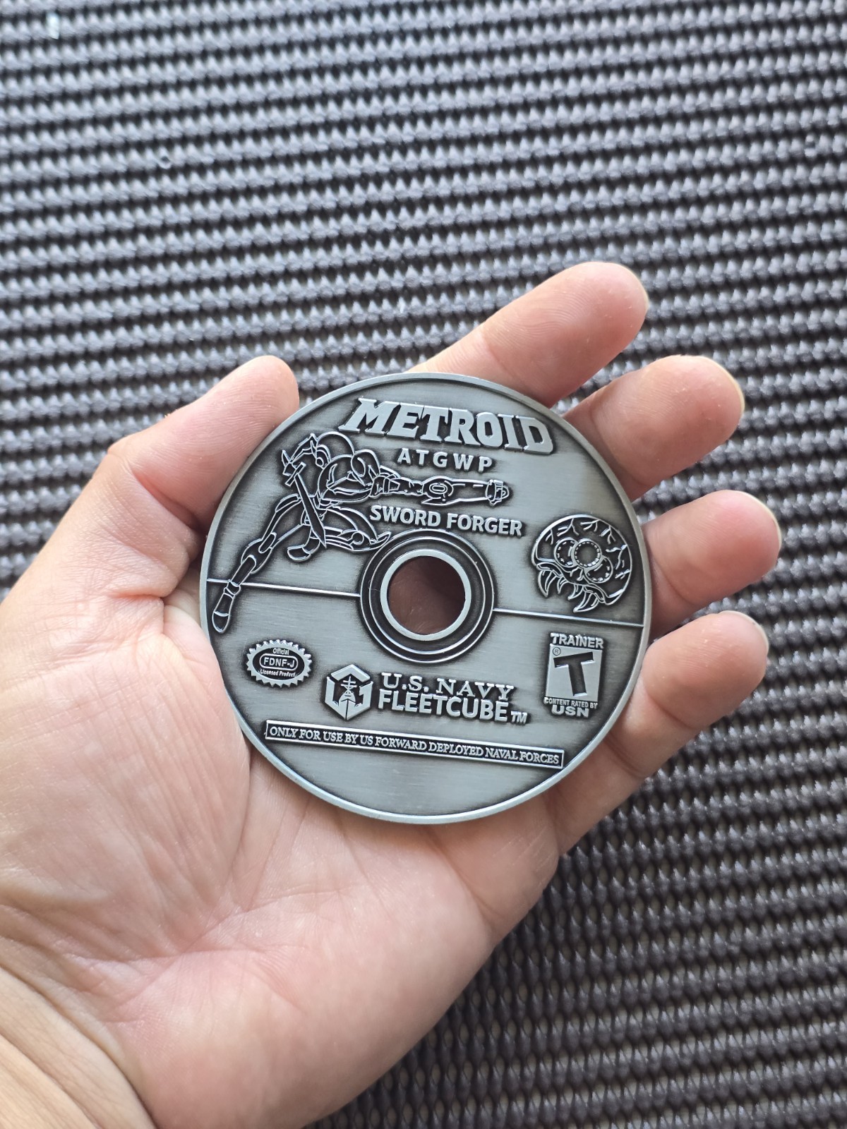Nintendo Metroid Challenge Coin Medal Gamecube Rare Promo US NAVY GC NES Type 1