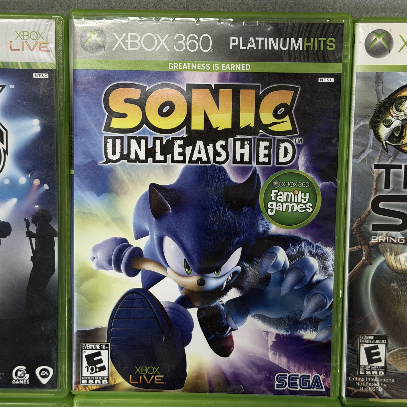 Microsoft Xbox 360 E 1538 Console Controller Bundle Games Rock Band Sonic NO HDD