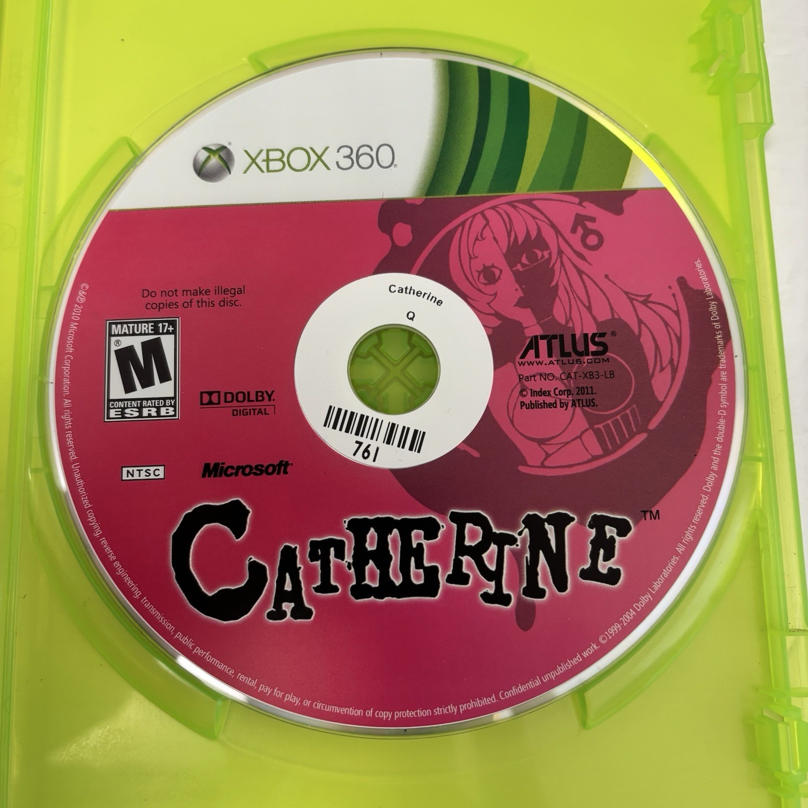 Lot of 2 Catherine PS3 Playstation 3 and Xbox 360 Complete Atlus