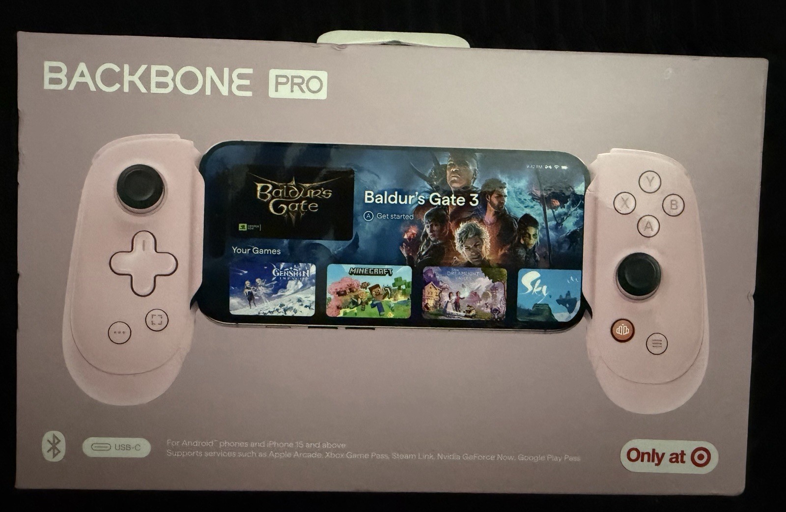 Backbone Pro USB-C Mobile Gaming Controller Pink iPhone Android Complete Box