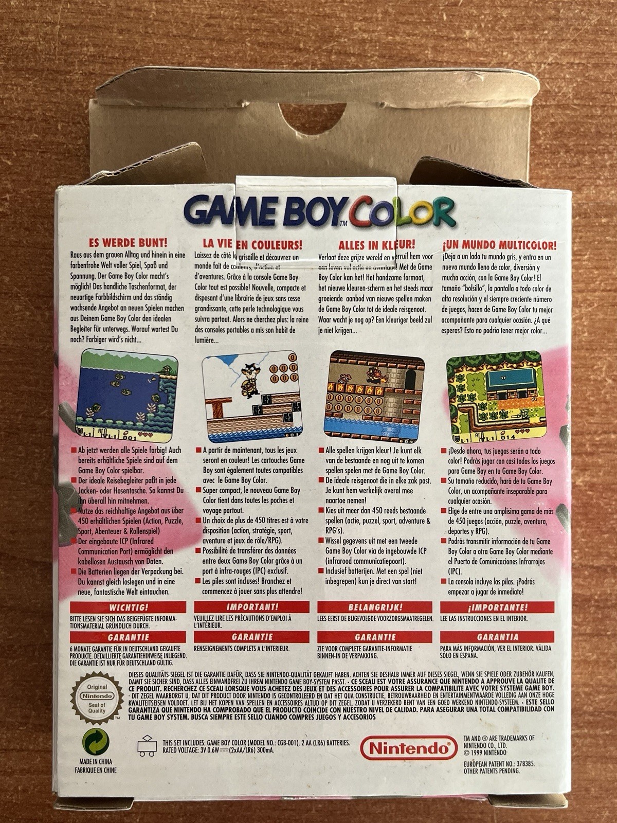 Nintendo Game Boy Color Berry CIB With Box + ITA Manual + Tarzan GBC Game