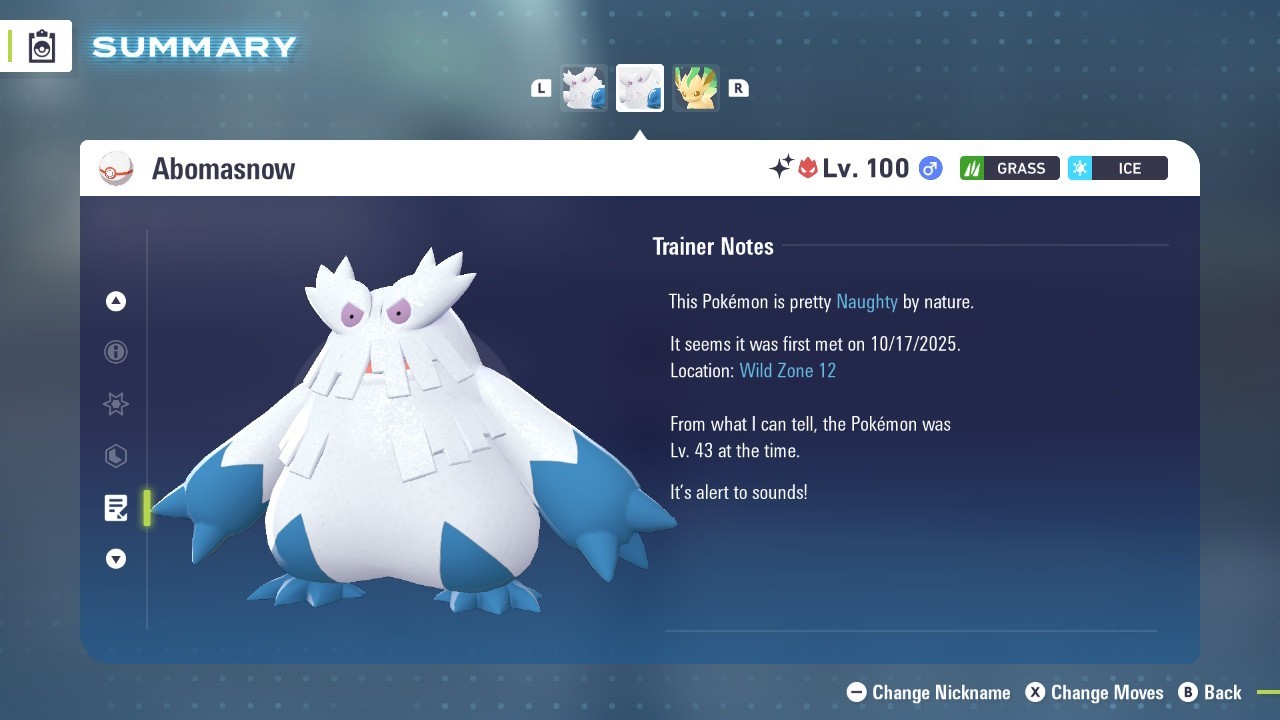 Abomasnow Shiny Alpha 6IVs Battle Ready – Legends ZA