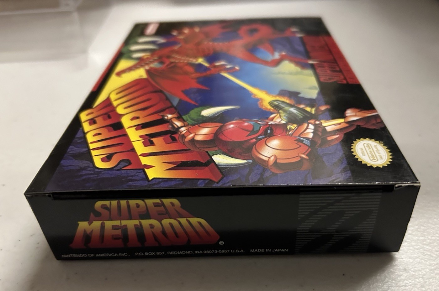 CLEAN Super Metroid SNES NINTENDO Complete In Box Authentic CIB W/Protector