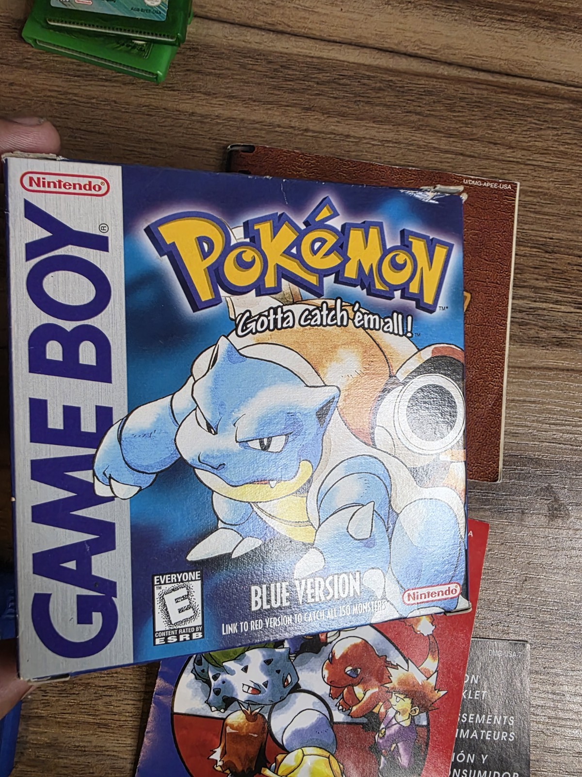 ERROR ! Pokemon Blue RED Error Text First 1st Print Complete Box CIB GameBoy GB