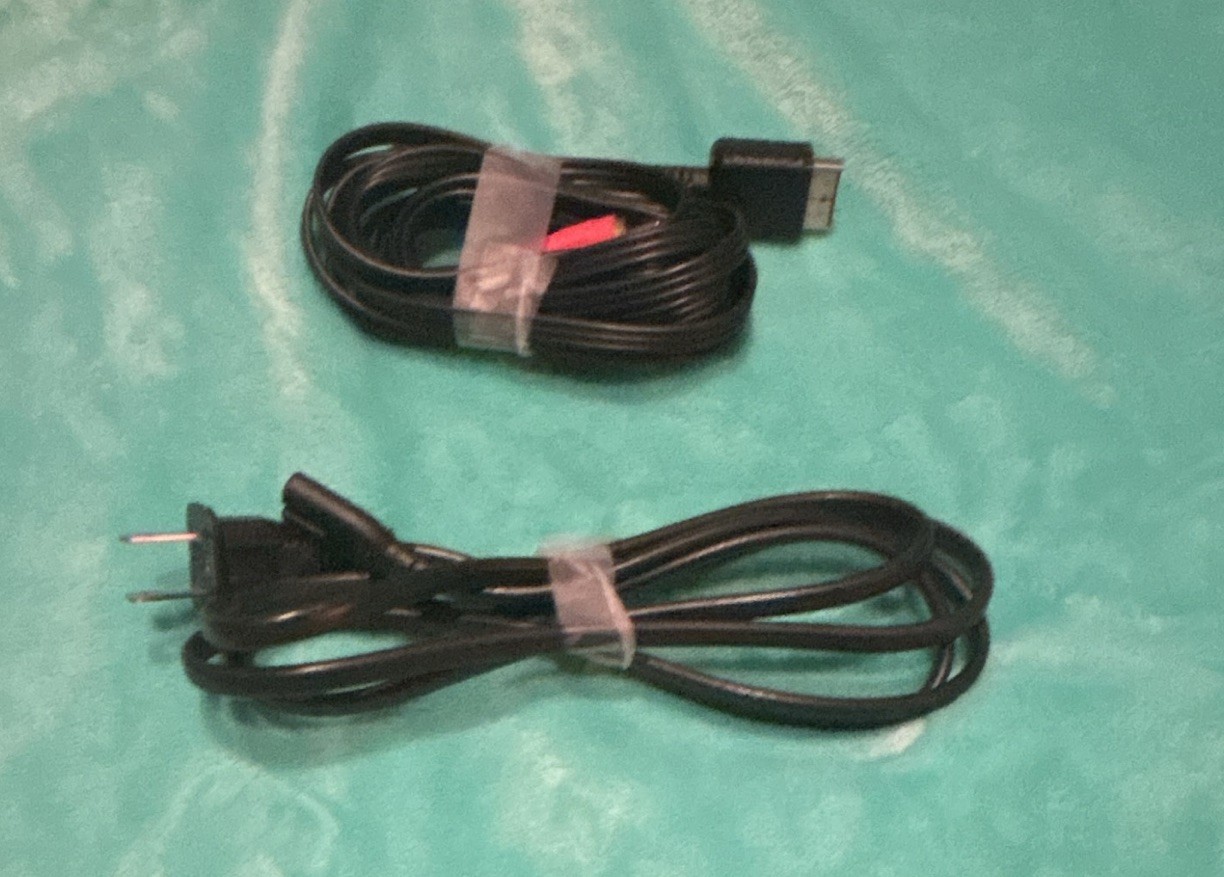 PlayStation 2 Slim Black Console Bundle w/ Controller Cables