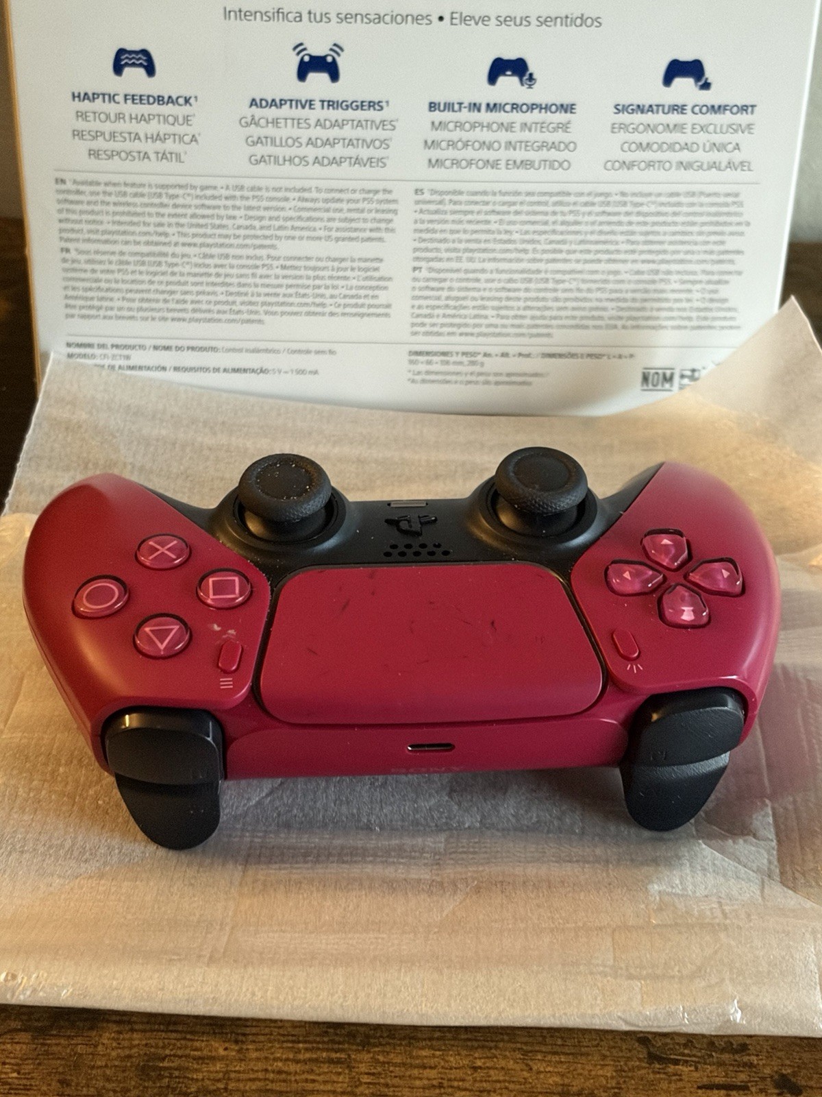 Sony PlayStation 5 PS5 DualSense Wireless Controller CFI-ZCT1W Cosmic Red