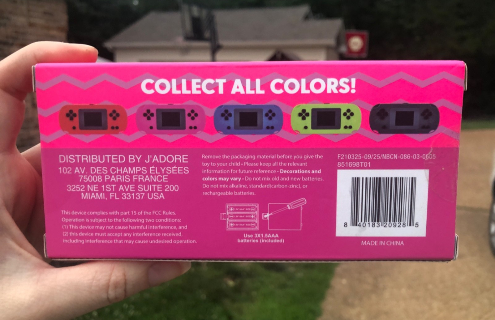 Pink J’Adore Handheld Game Console New In Box