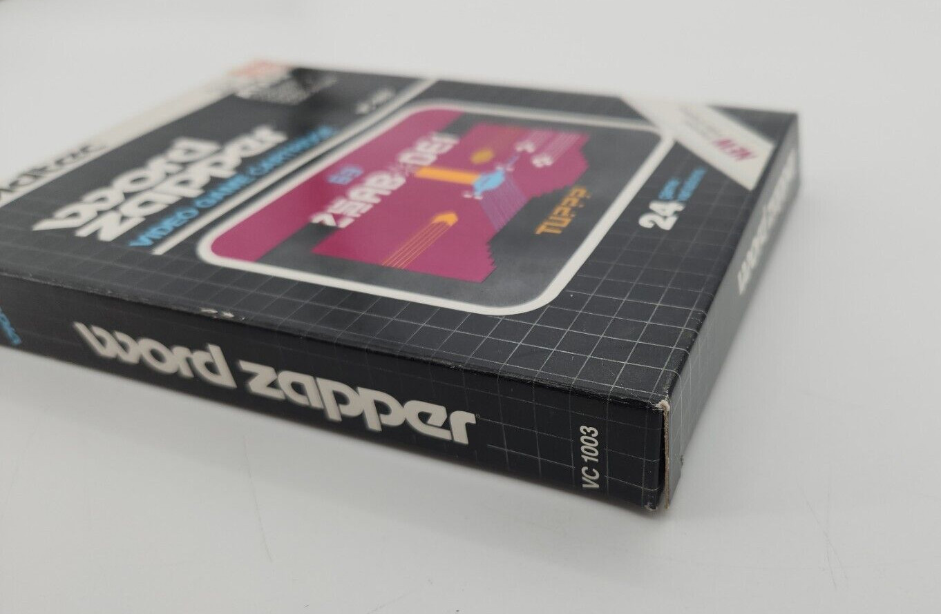 Word Zapper (Atari 2600, 1982) Complete Cartridge, Manual, Box Tested Working