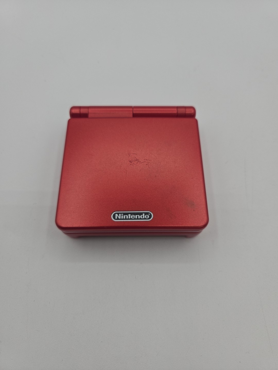 Nintendo Game Boy Advance SP Handheld System Flame Red W/charger And 4 Games