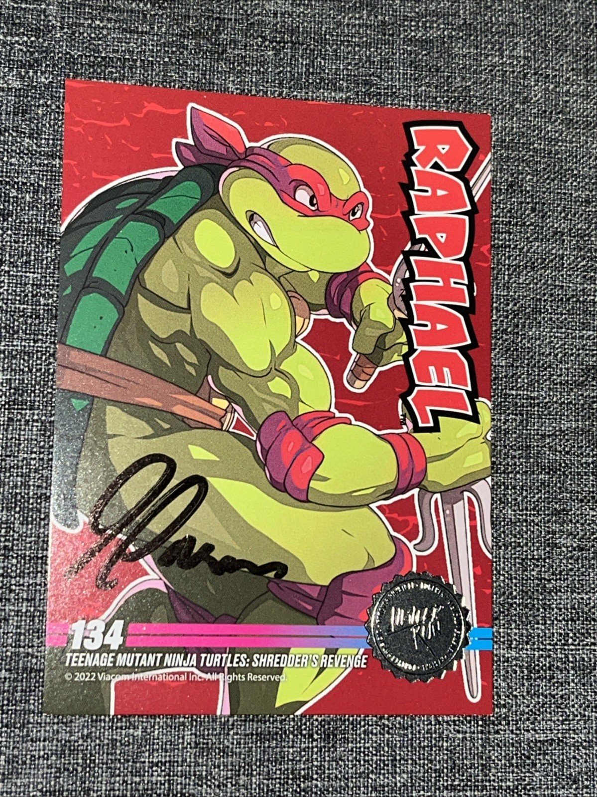 TMNT Shredder’s Revenge – Limited Run Games LRG – Trading Card 134 Silver Signed